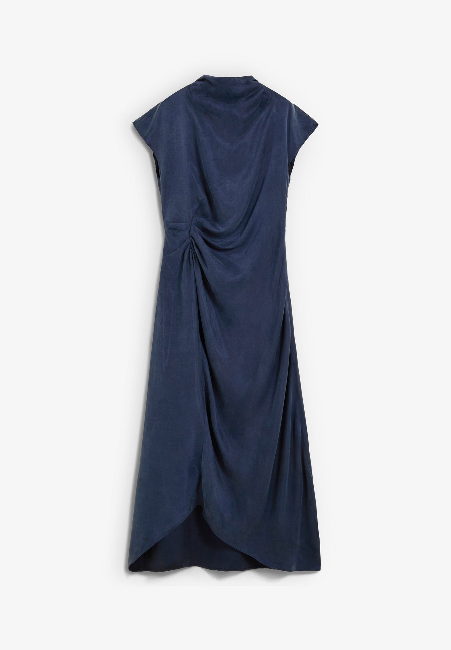VESTIDO FLUIDO COM DRAPEADO LATERAL