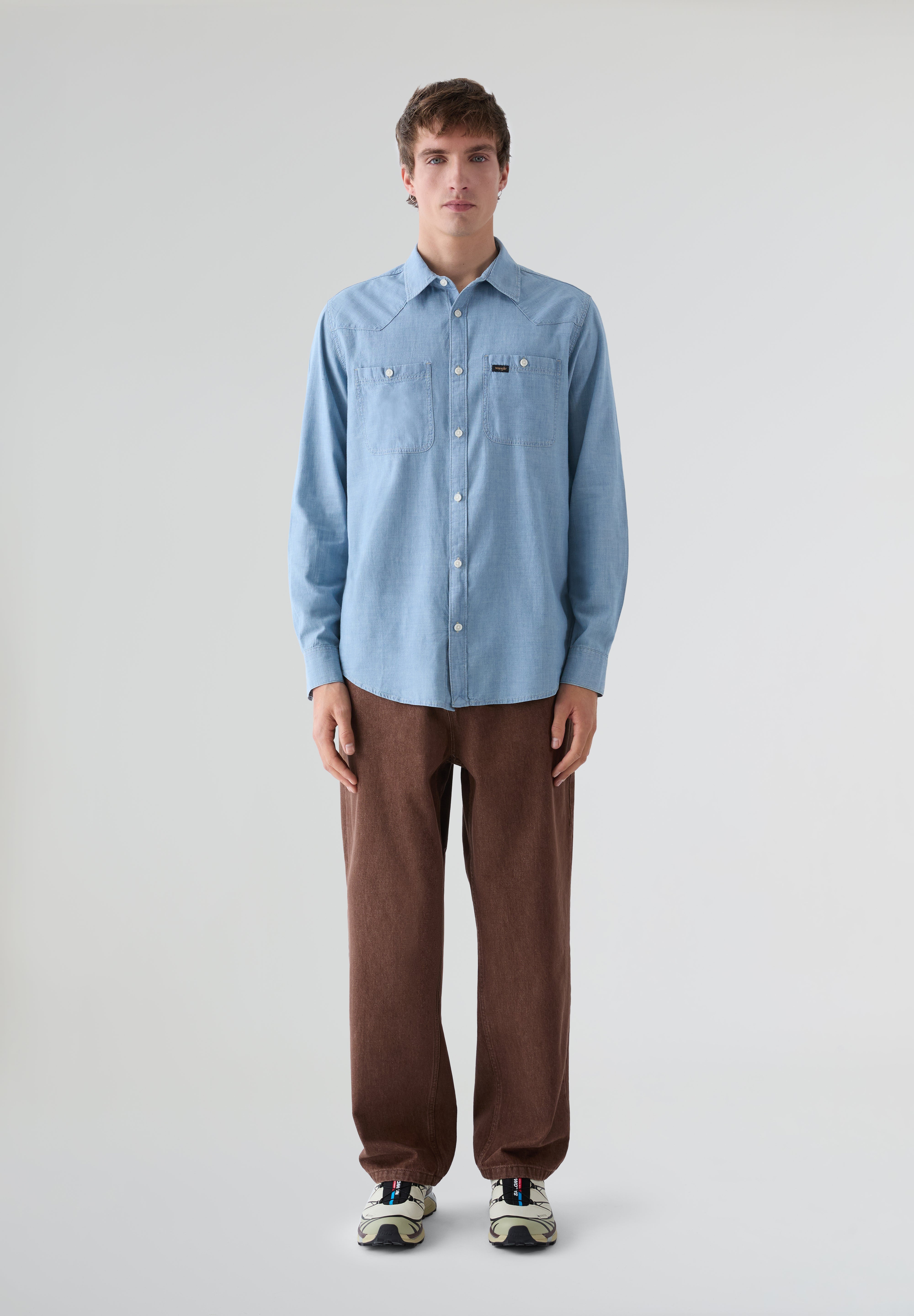 WRANGLER | CAMISA CHAMBRAY INDIGO DE HOMEM