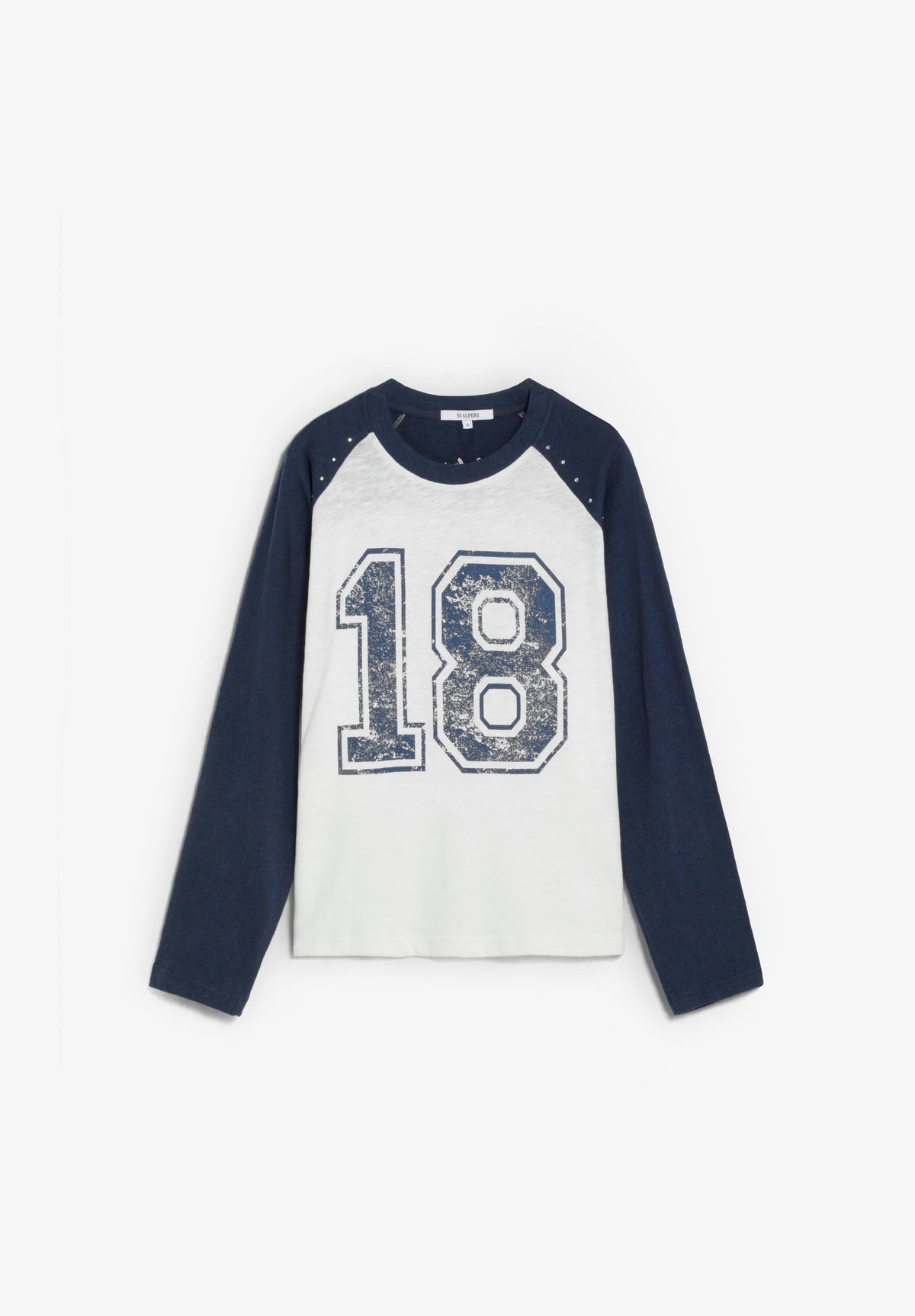 T-SHIRT COM PADRÃO E MANGAS EM CONTRASTE