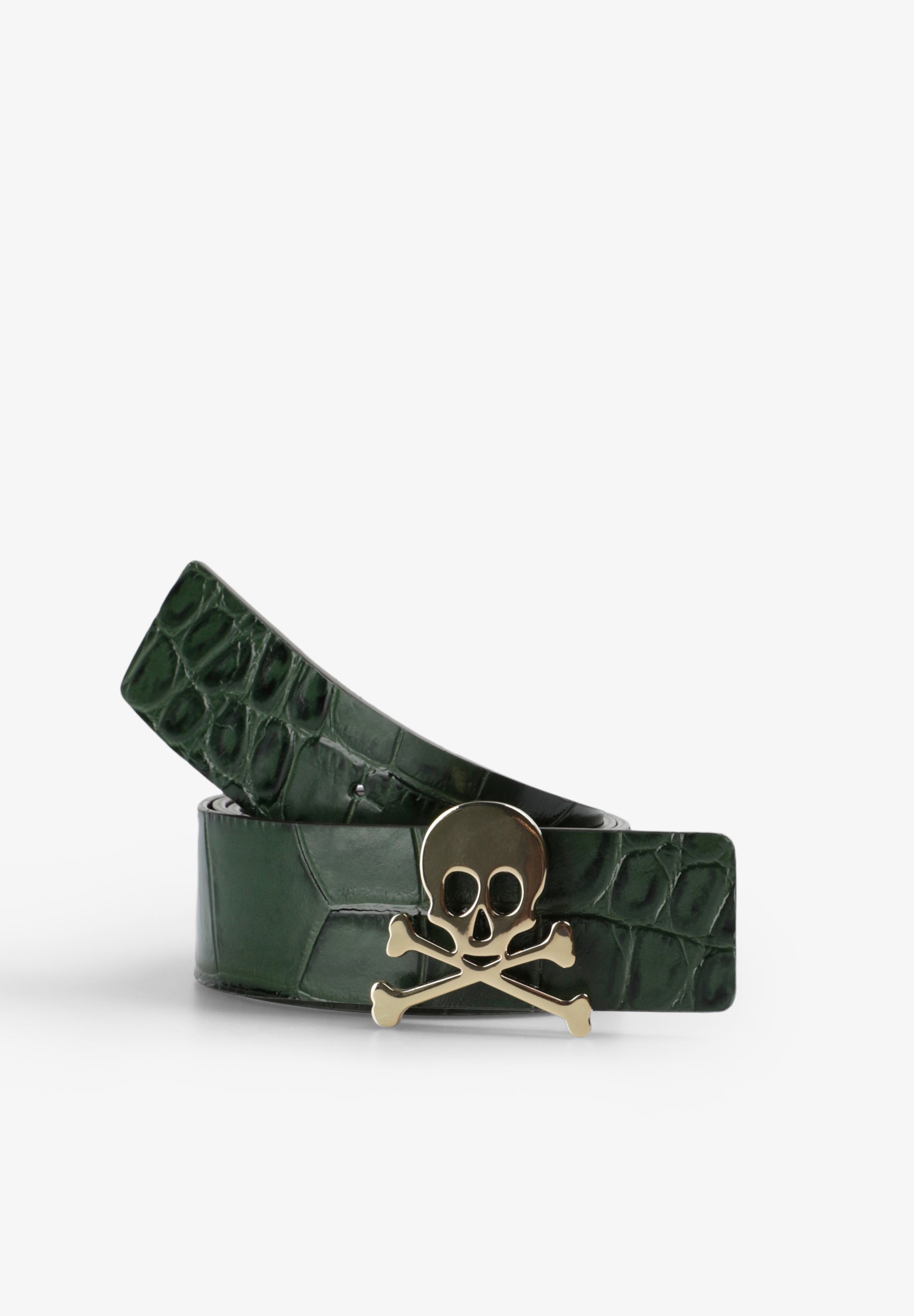 CINTO PELE REVERSÍVEL SKULL