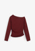 T-SHIRT ASSIMÉTRICA COM STRASS