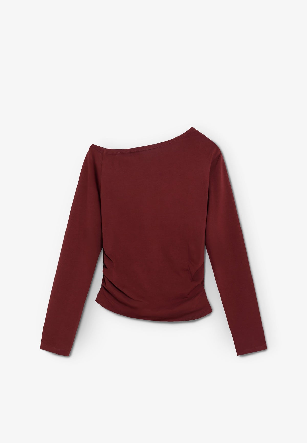 T-SHIRT ASSIMÉTRICA COM STRASS