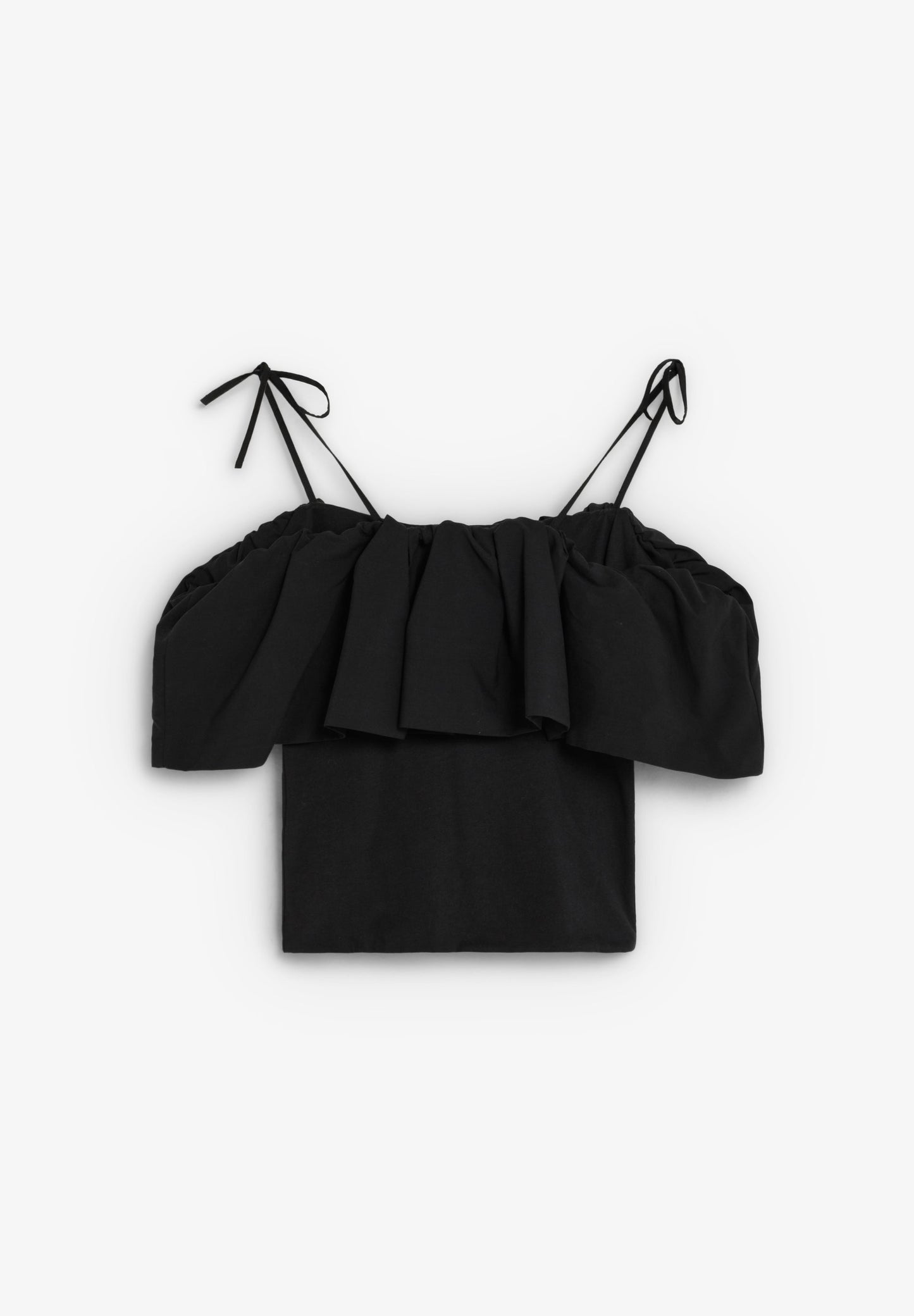 SCOFF SHOULDER POPLIN TEE