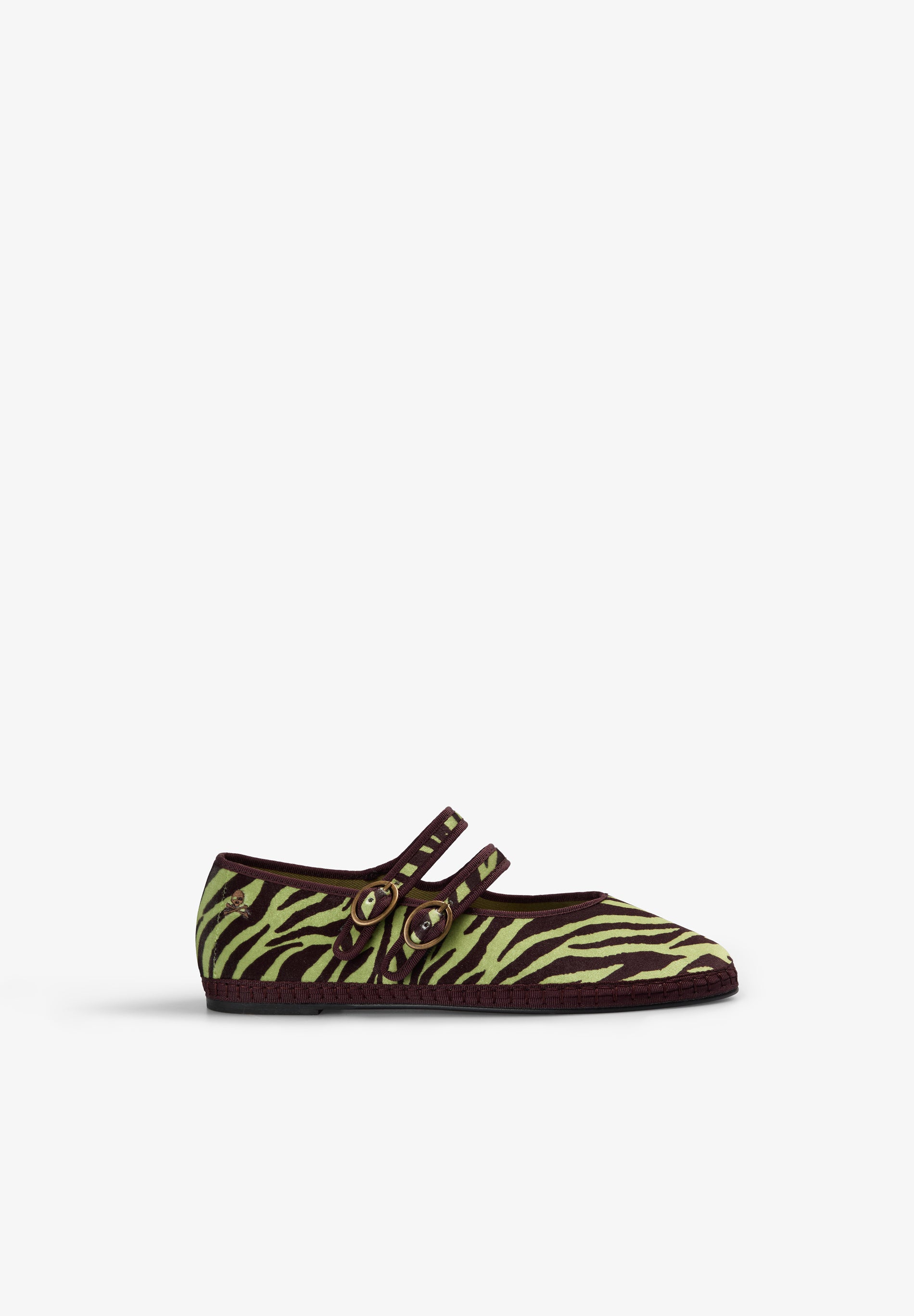 SABRINAS DE VELUDO COM ESTAMPADO ANIMAL