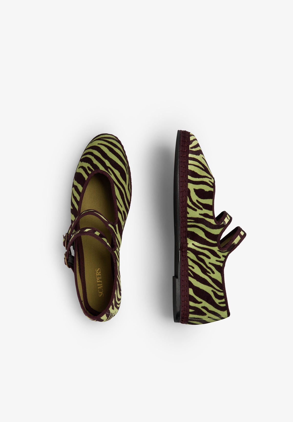 SABRINAS DE VELUDO COM ESTAMPADO ANIMAL