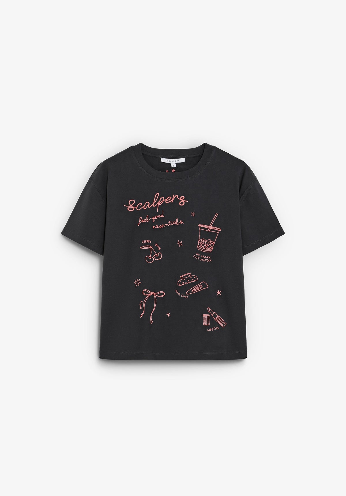 T-SHIRT COM MOTIVOS BORDADOS