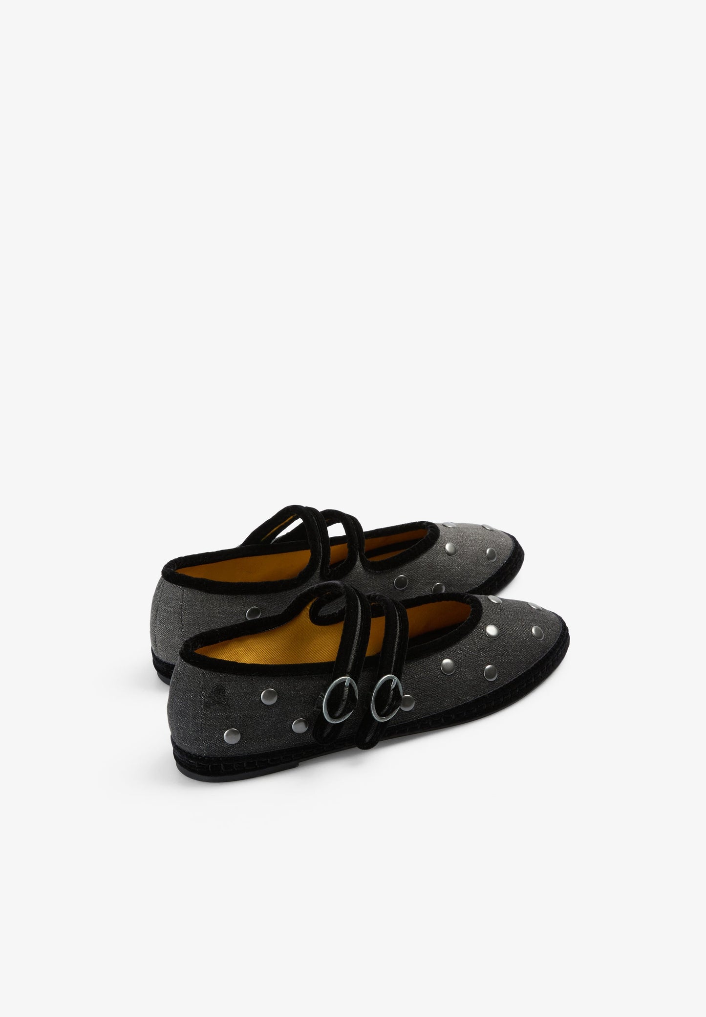 SCDENIMSTUDSDOUBLESTRAP SLIPPER