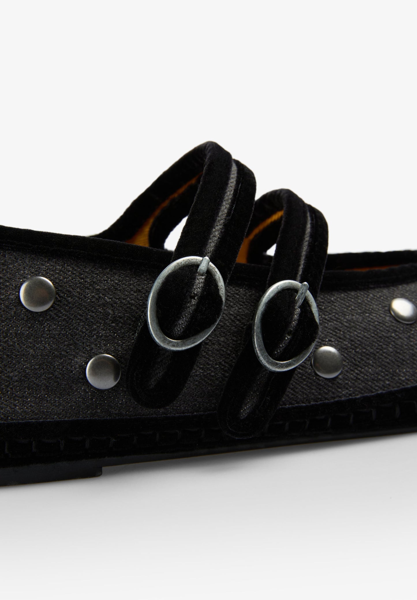 SCDENIMSTUDSDOUBLESTRAP SLIPPER