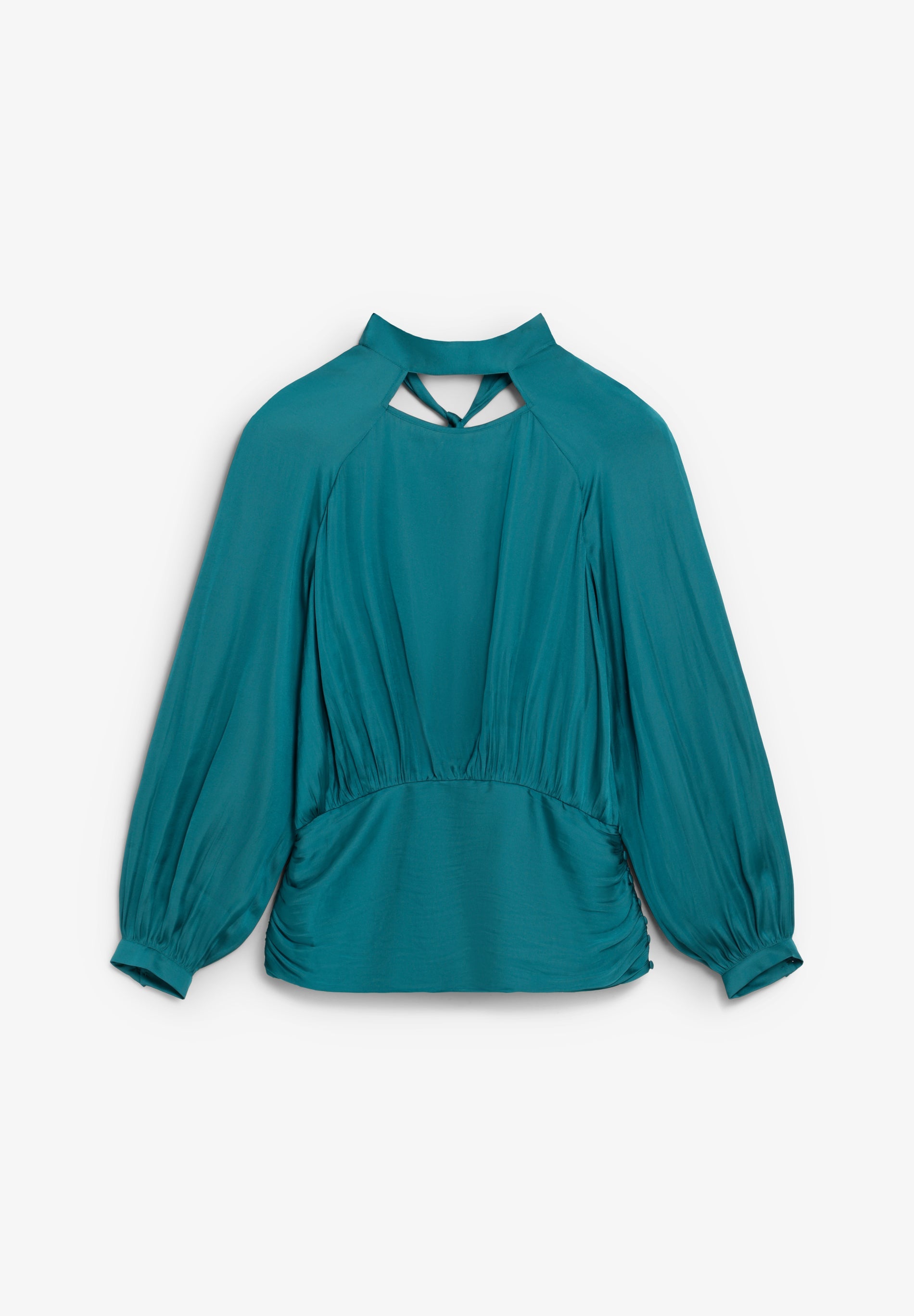 BLUSA ACETINADA COM CUT OUT