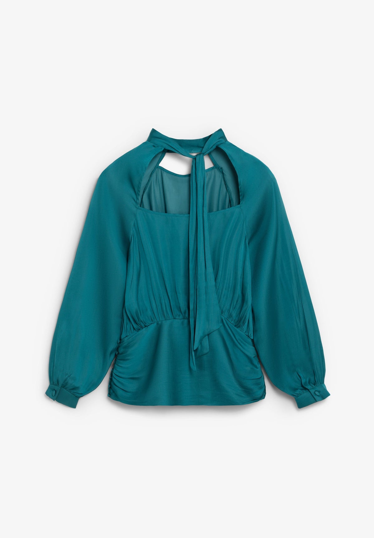 BLUSA ACETINADA COM CUT OUT