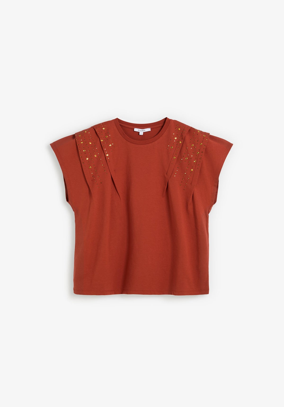 T-SHIRT COM DARTS E TACHAS