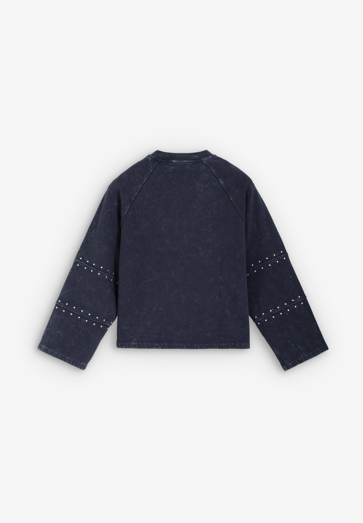 SWEATSHIRT TACHAS E LOGÓTIPO DE REMENDO