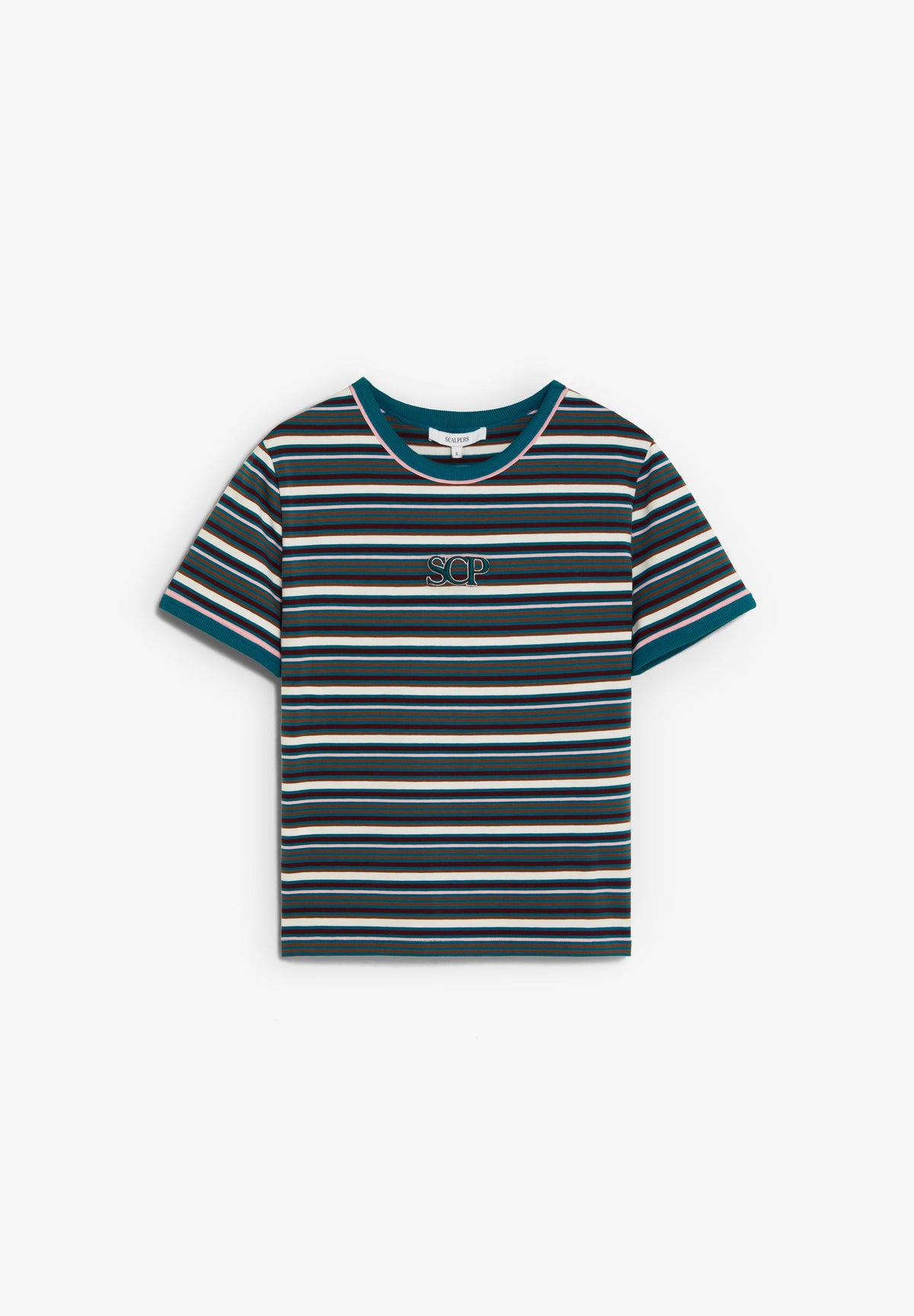 T-SHIRT ÀS RISCAS MULTICOLOR