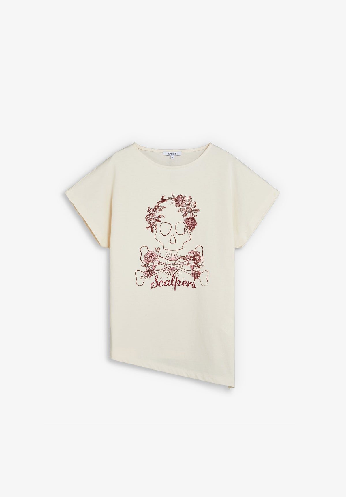 T-SHIRT COM SKULL DE GLITTER