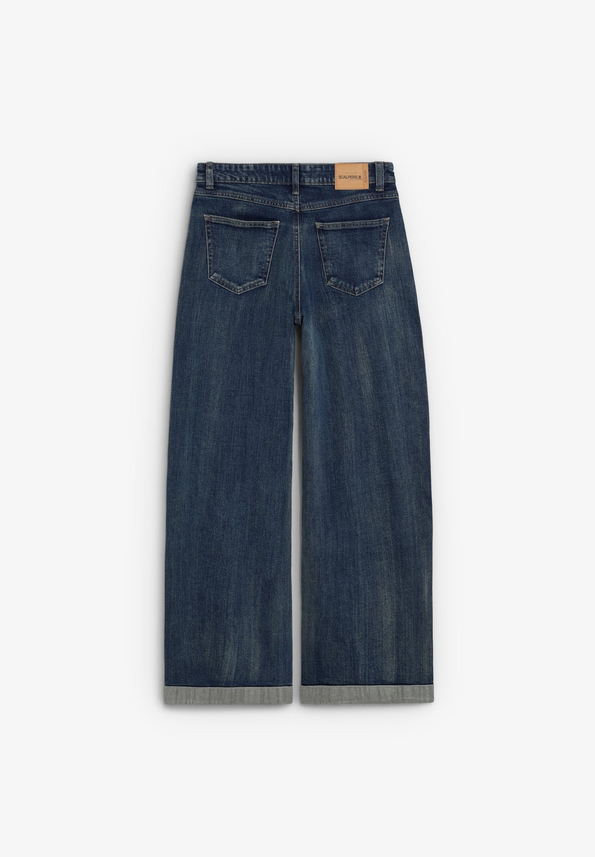 JEANS WIDE LEG COM TIRAS LATERAIS