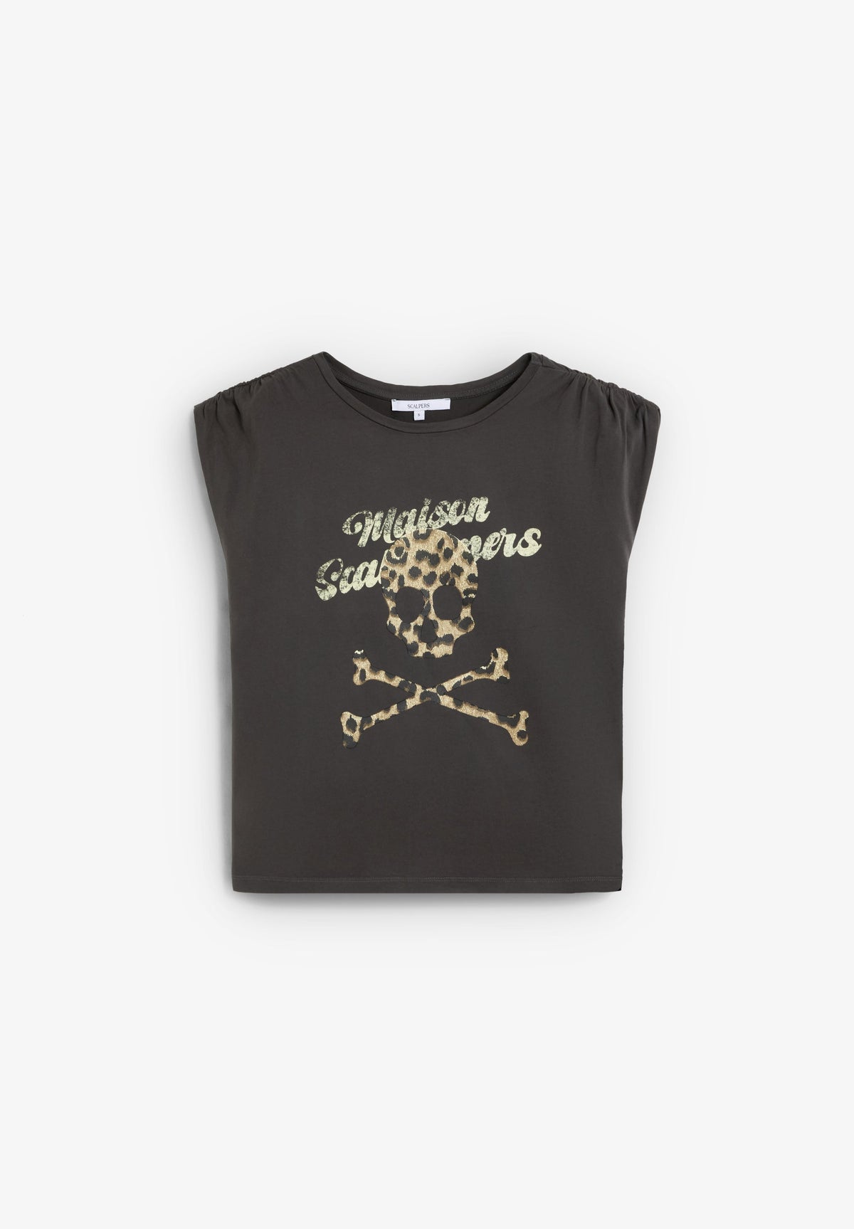 T-SHIRT COM PADRÃO DE MANGA CAVA