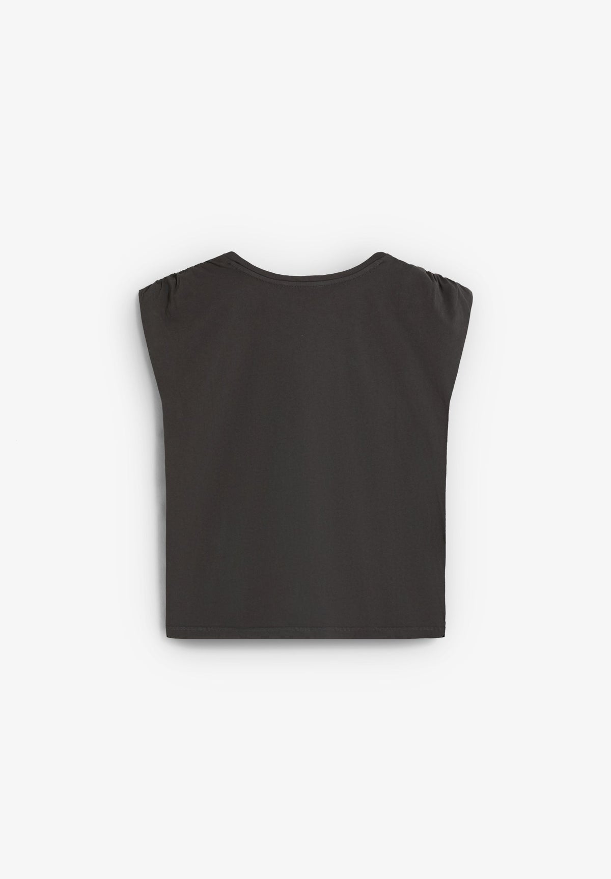 T-SHIRT COM PADRÃO DE MANGA CAVA