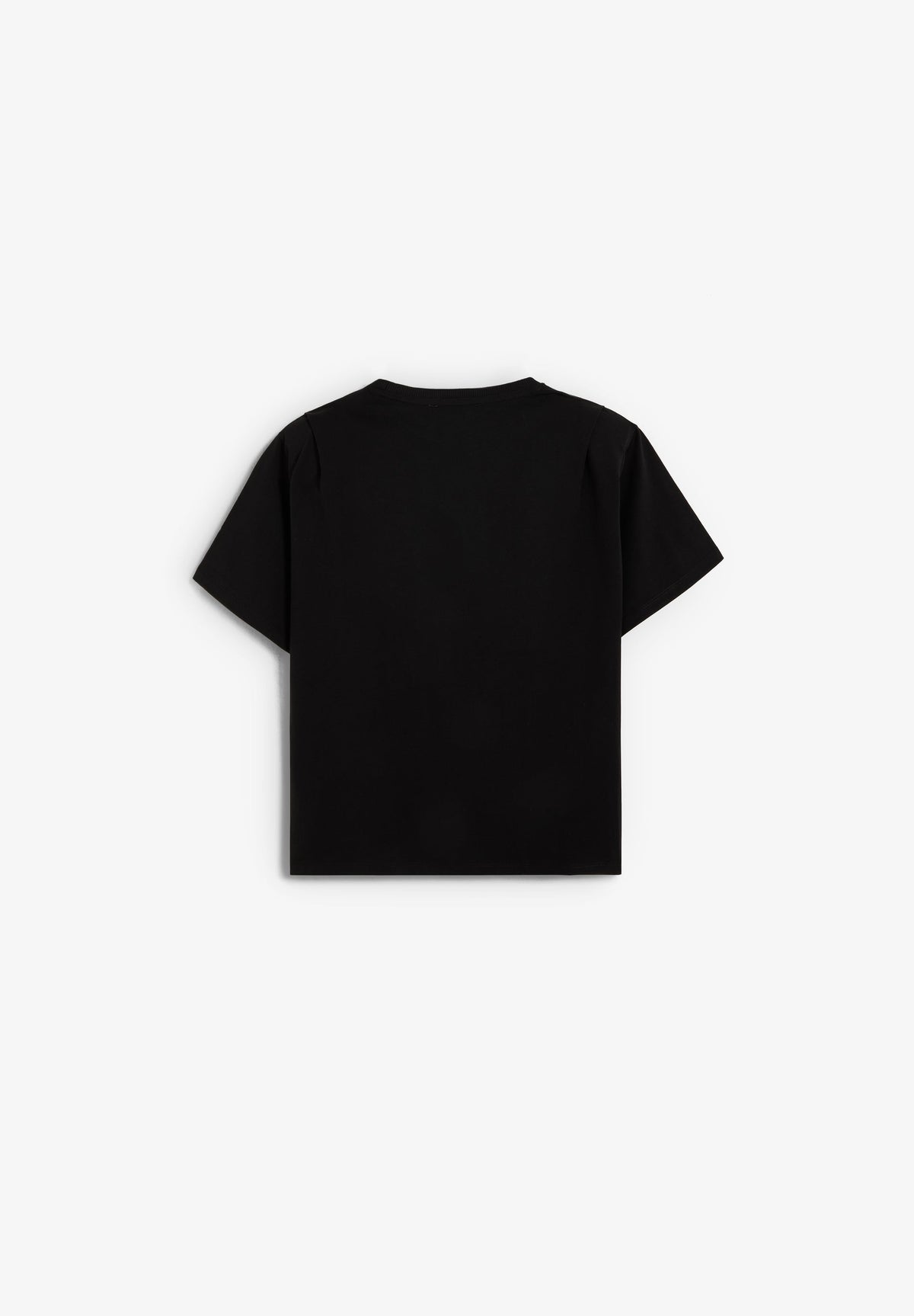 T-SHIRT COM OMBREIRAS E PORMENOR DE BORDADO