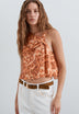 TOP DRAPEADO ESTAMPADO ANIMAL