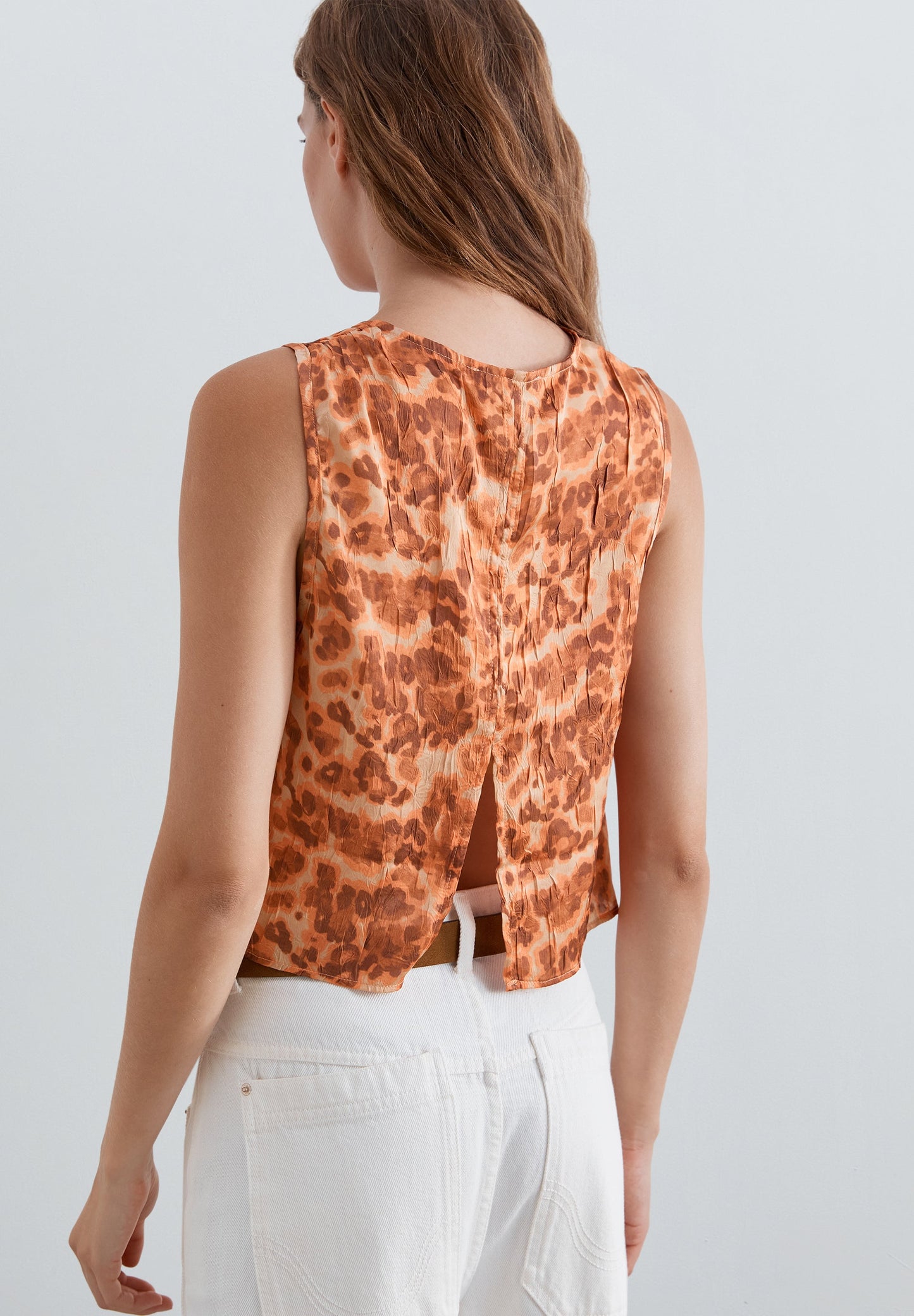 TOP DRAPEADO ESTAMPADO ANIMAL