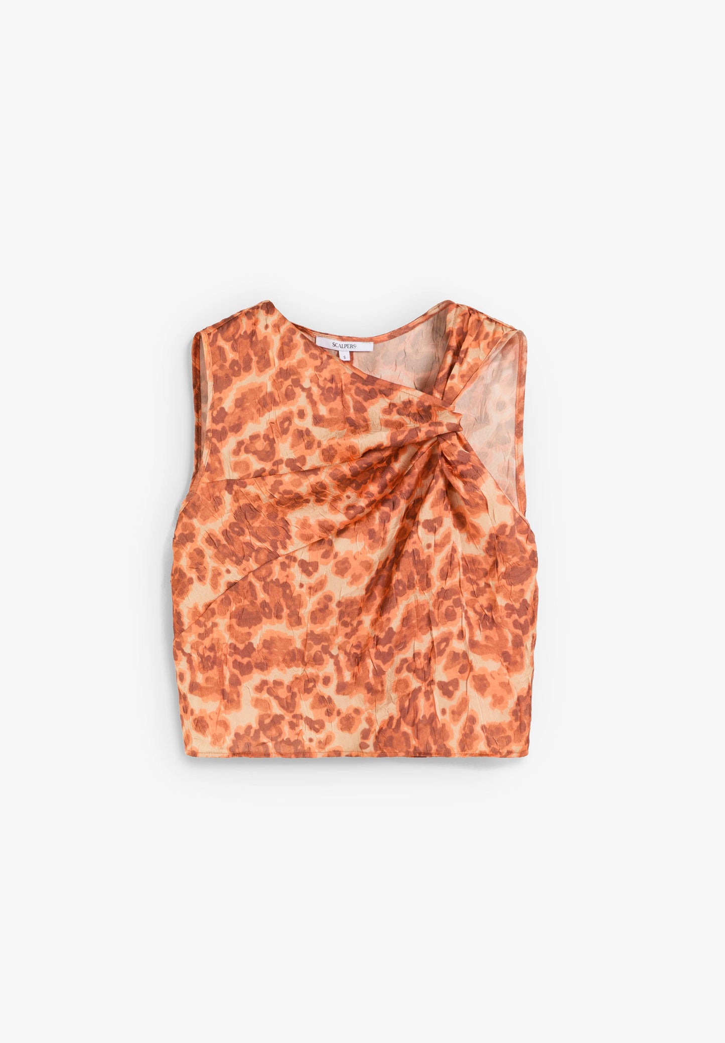 TOP DRAPEADO ESTAMPADO ANIMAL
