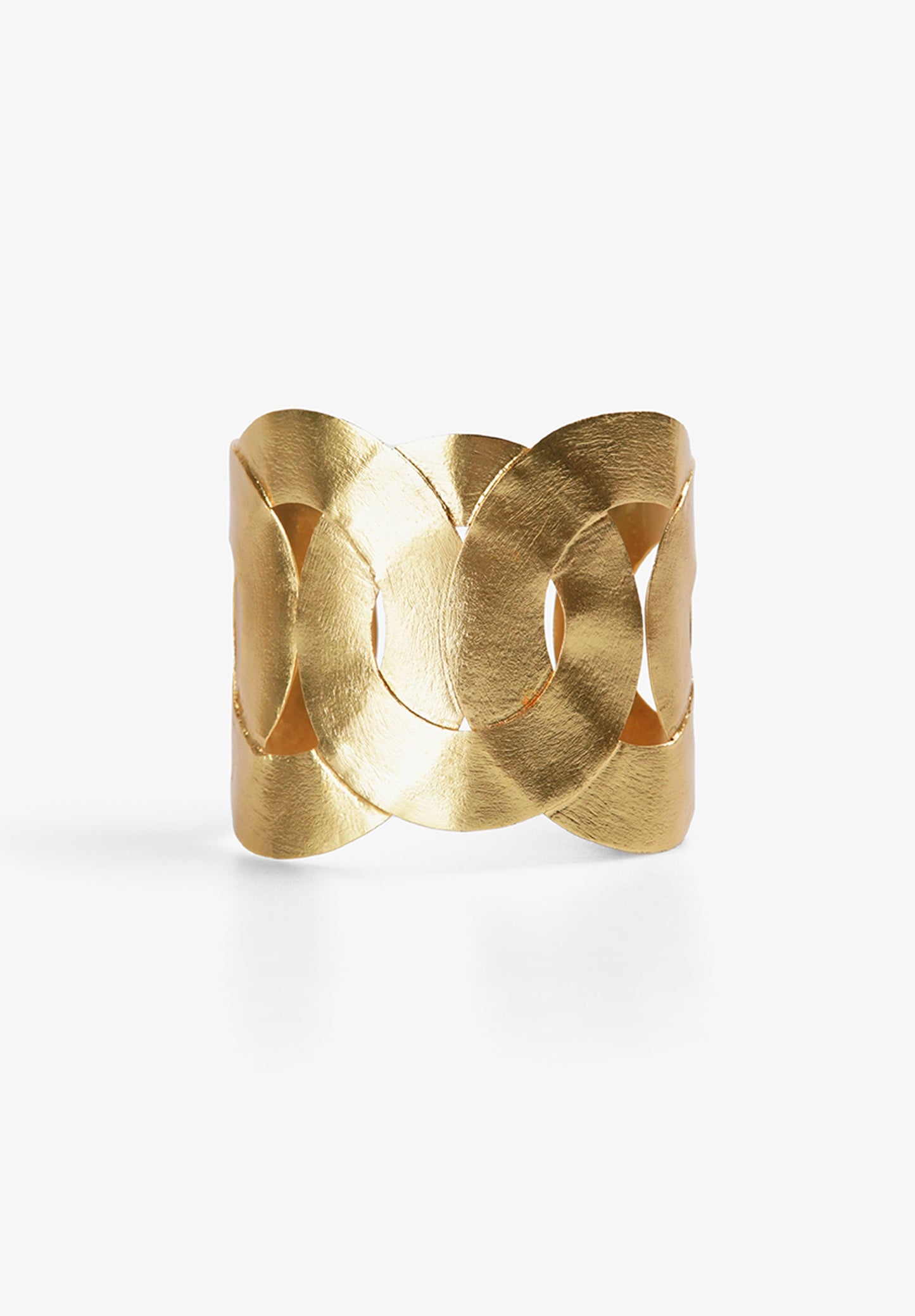 PULSEIRA RÍGIDA DOURADA ENTRELAÇADA
