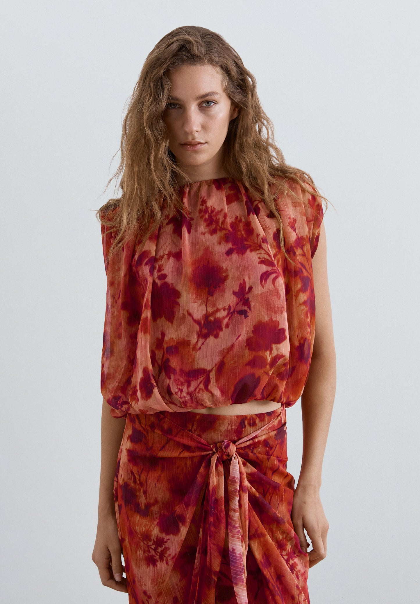 TOP FRANZIDO PADRÃO FLORAL