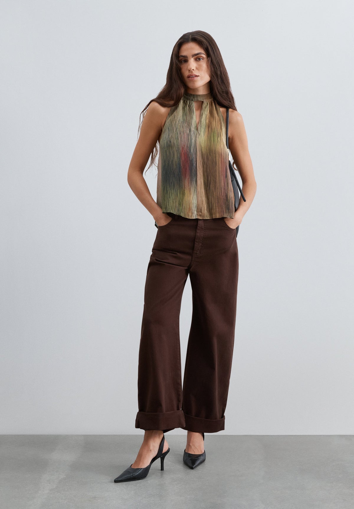 TOP PLISSADO MULTICOLOR