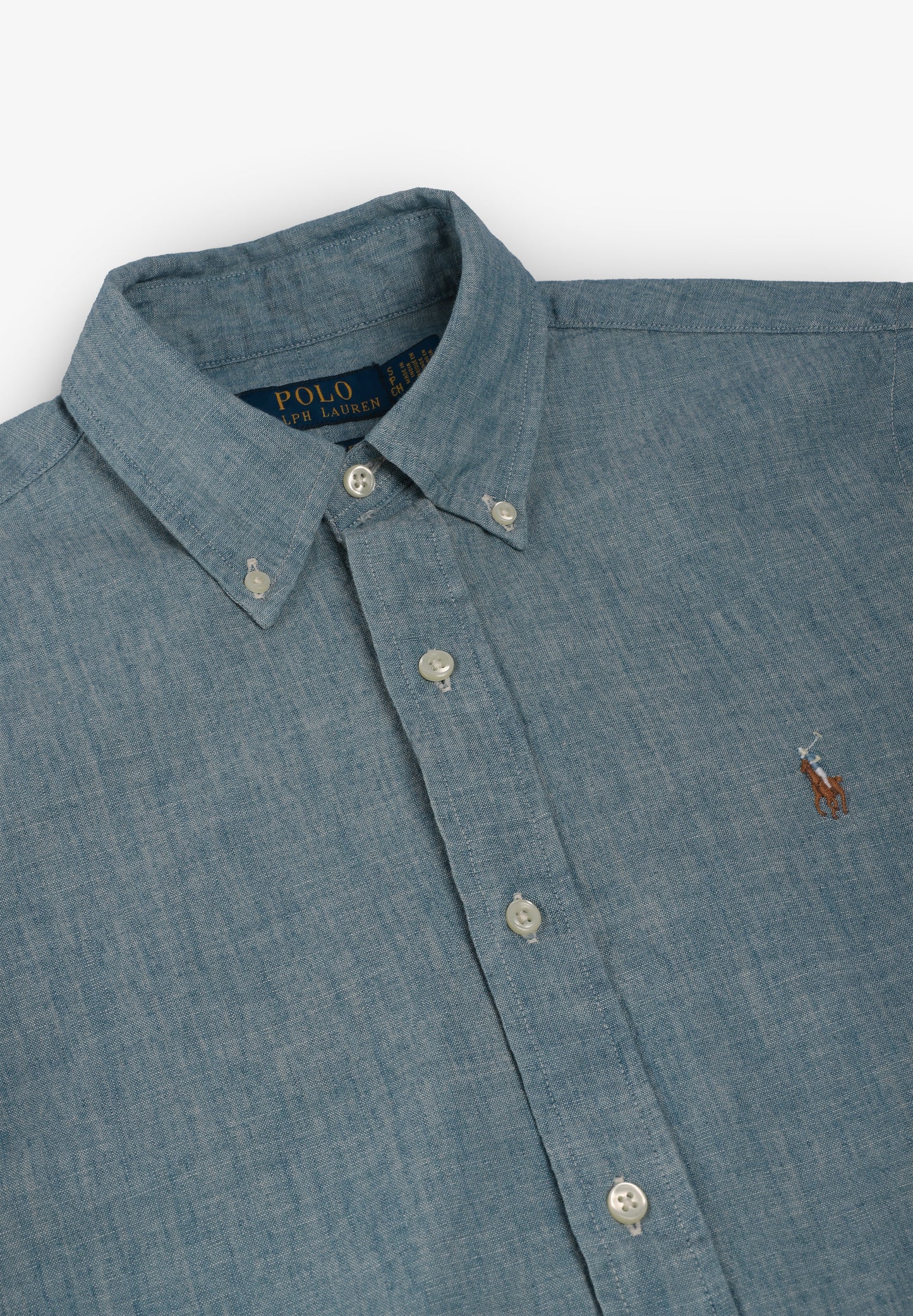 POLO RALPH LAUREN | CHAMBRAY-CUBDPPCS-LONG SLEEVE-SPORT SHIRT