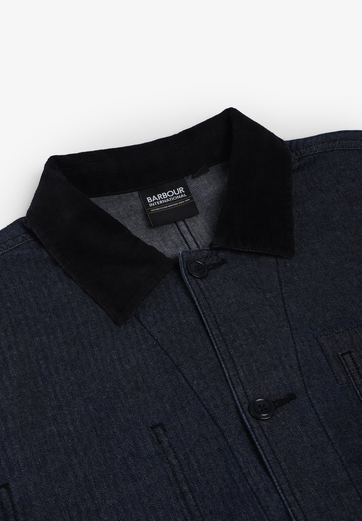 BARBOUR INTERNATIONAL | CAMISA LARGA EM DENIM PILIGAN HERRINGBONE