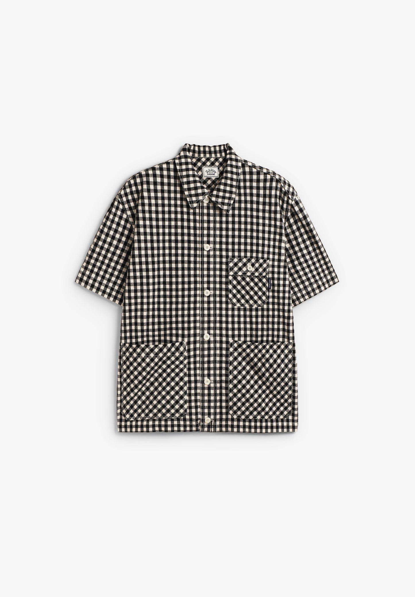 KAPPY | GINGHAM CHECK LINEN HALF JACKET