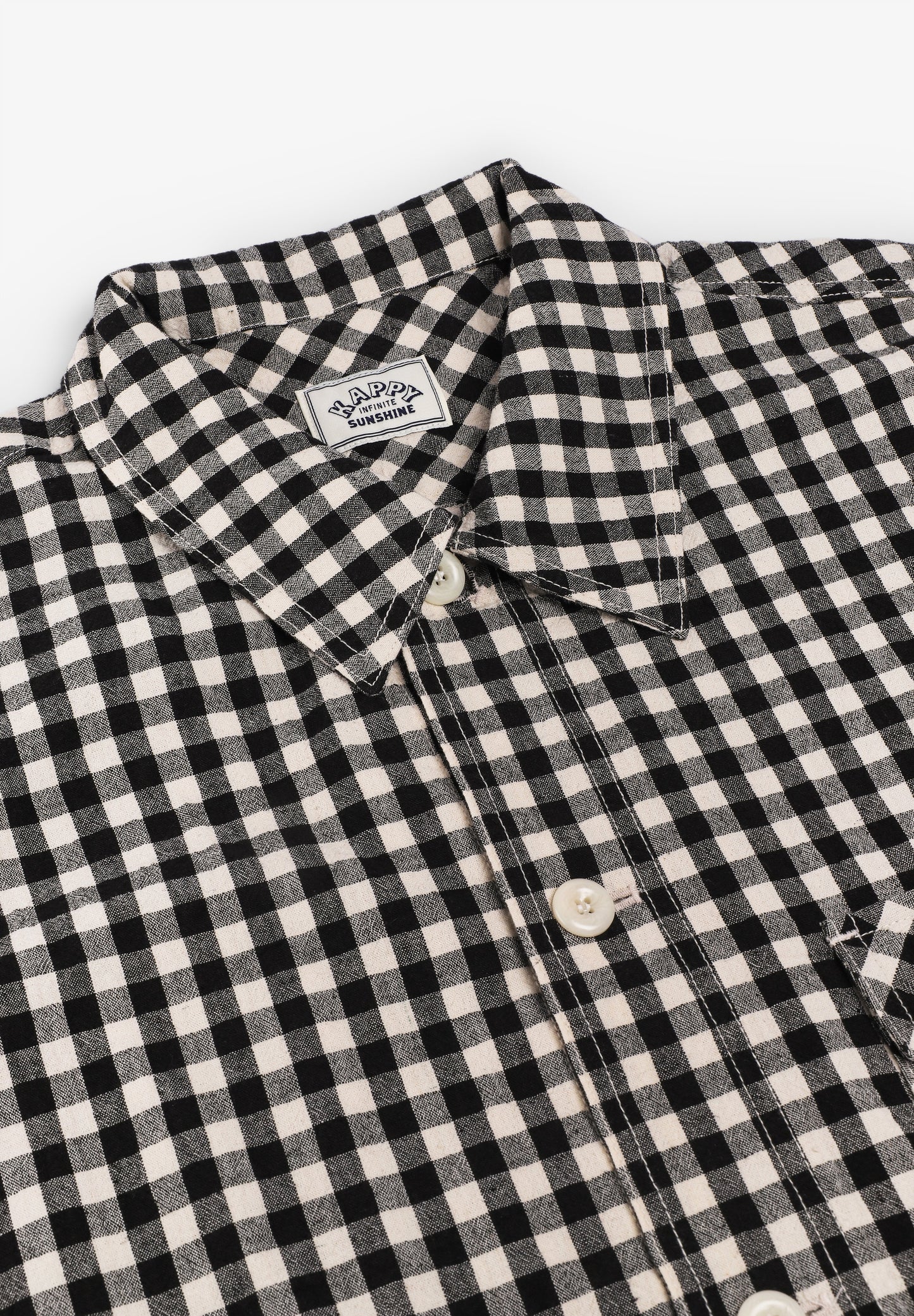 KAPPY | GINGHAM CHECK LINEN HALF JACKET