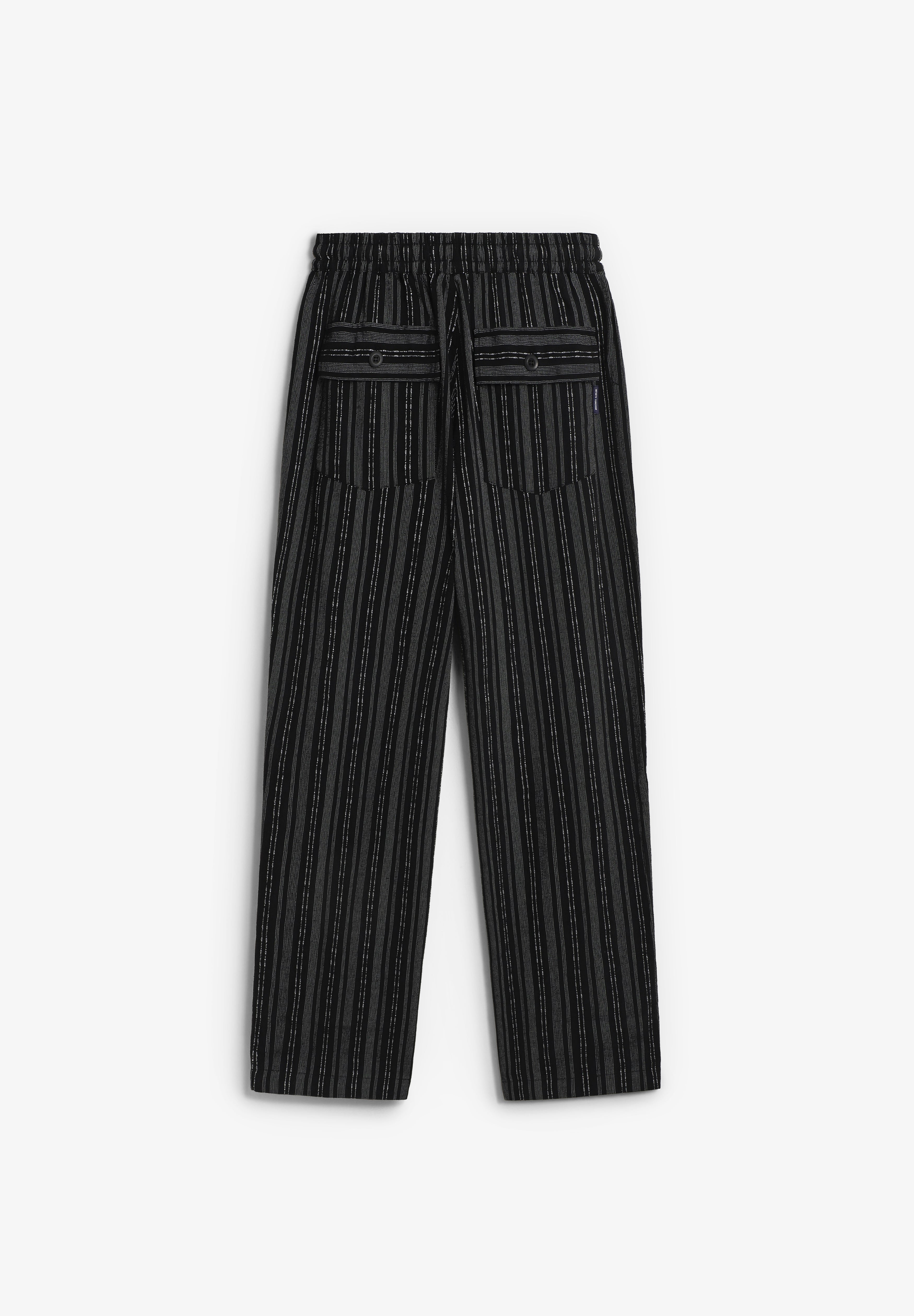 KAPPY | LINEN COTTON STRIPE PANTS