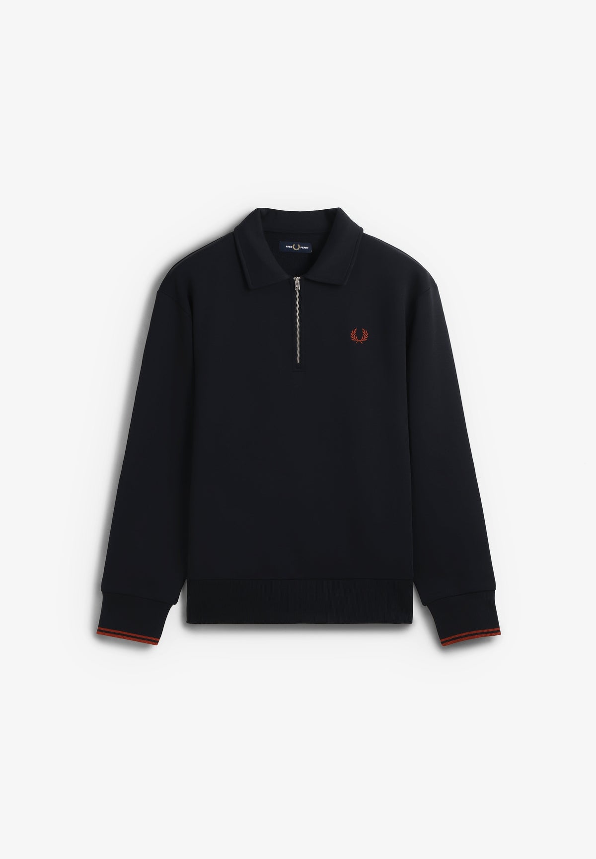 FRED PERRY | SWEATSHIRT COM MEIO FECHO E GOLA