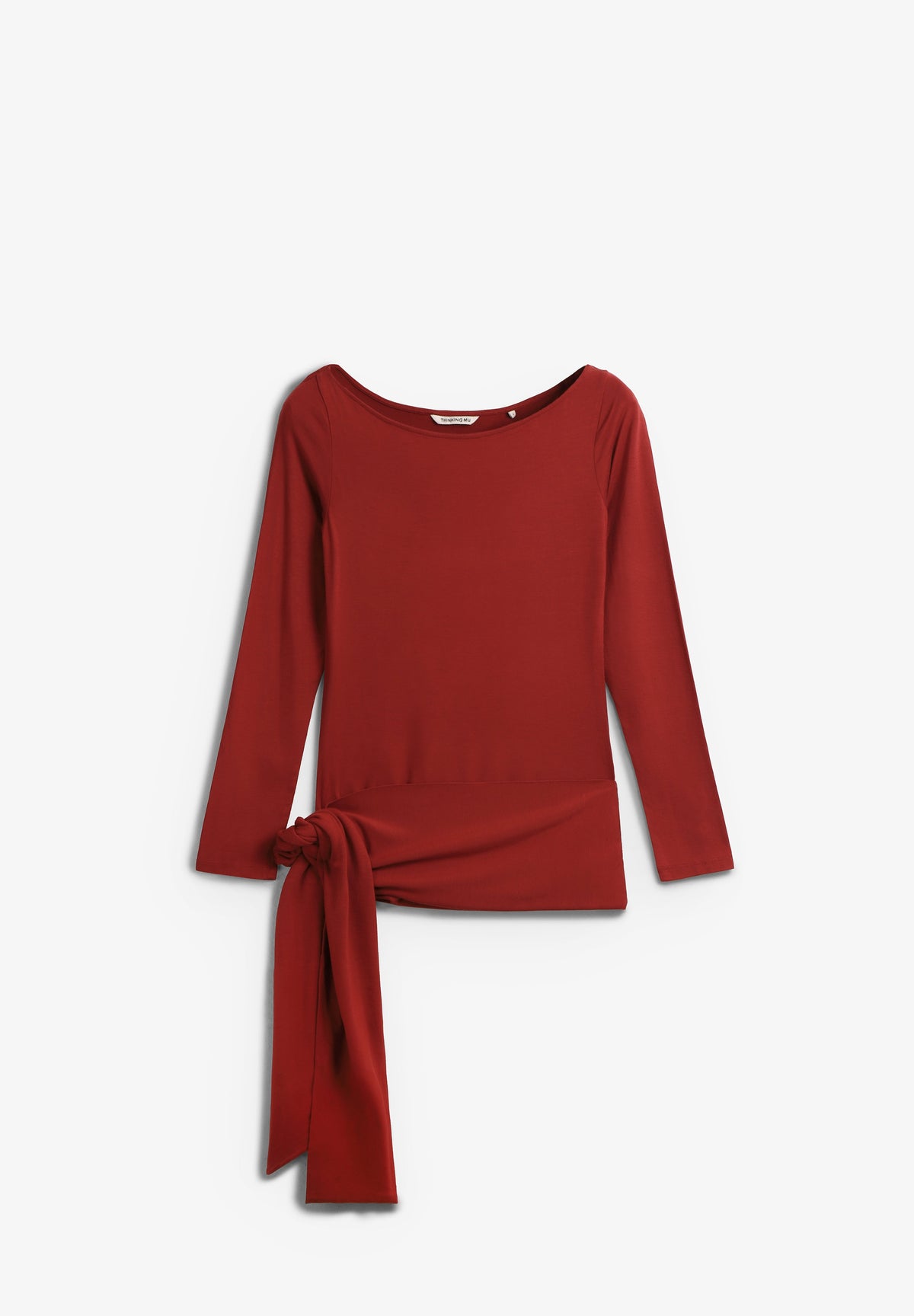 THINKING MU | PALE RED GIULIA TOP