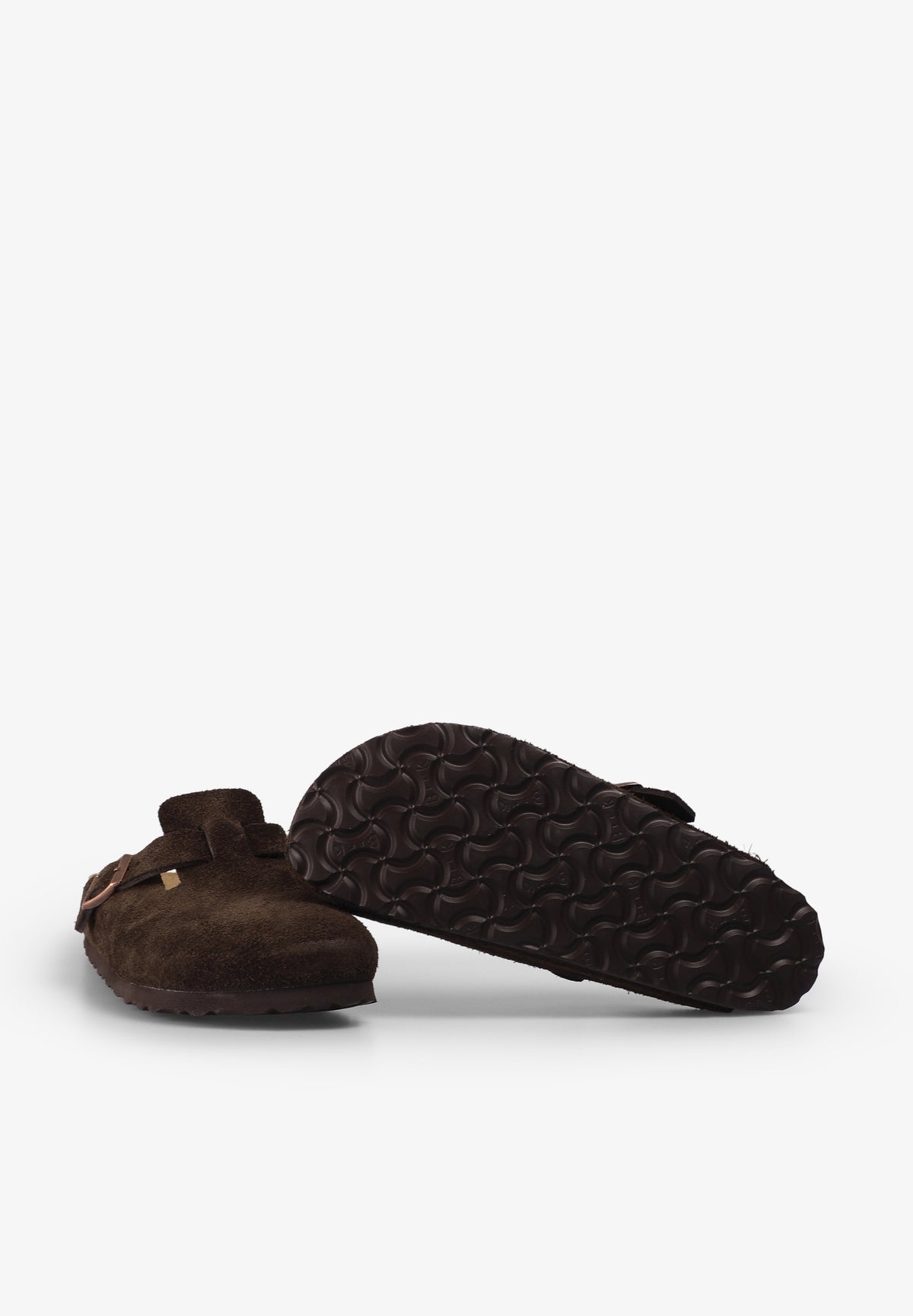 BIRKENSTOCK | SOCAS BOSTON SOFT FOOTBED PELE FAUX SUEDE DE MULHER