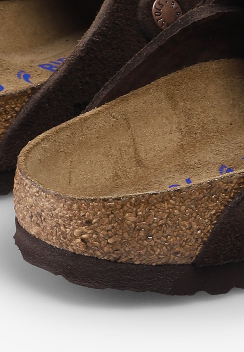BIRKENSTOCK | SOCAS BOSTON SOFT FOOTBED PELE FAUX SUEDE DE HOMEM
