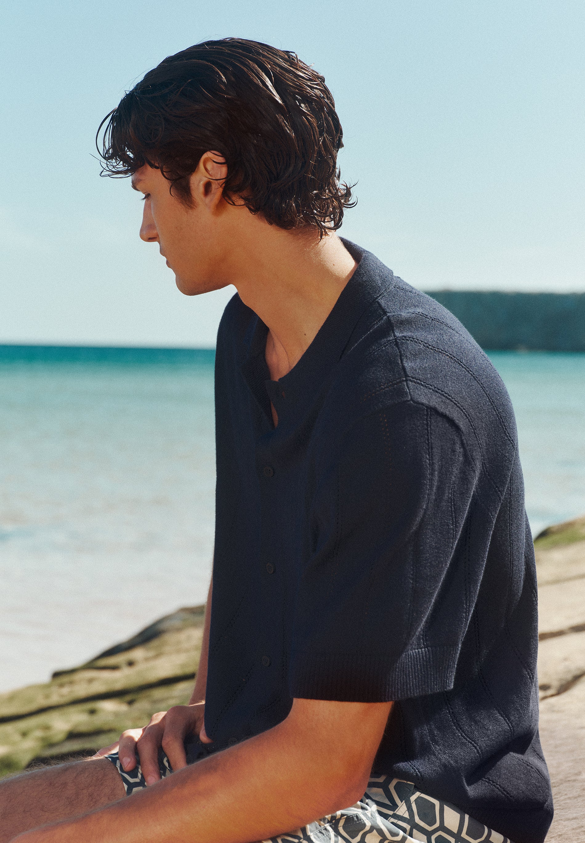 CAMISA POLO EM TRICOT COM BOTÕES