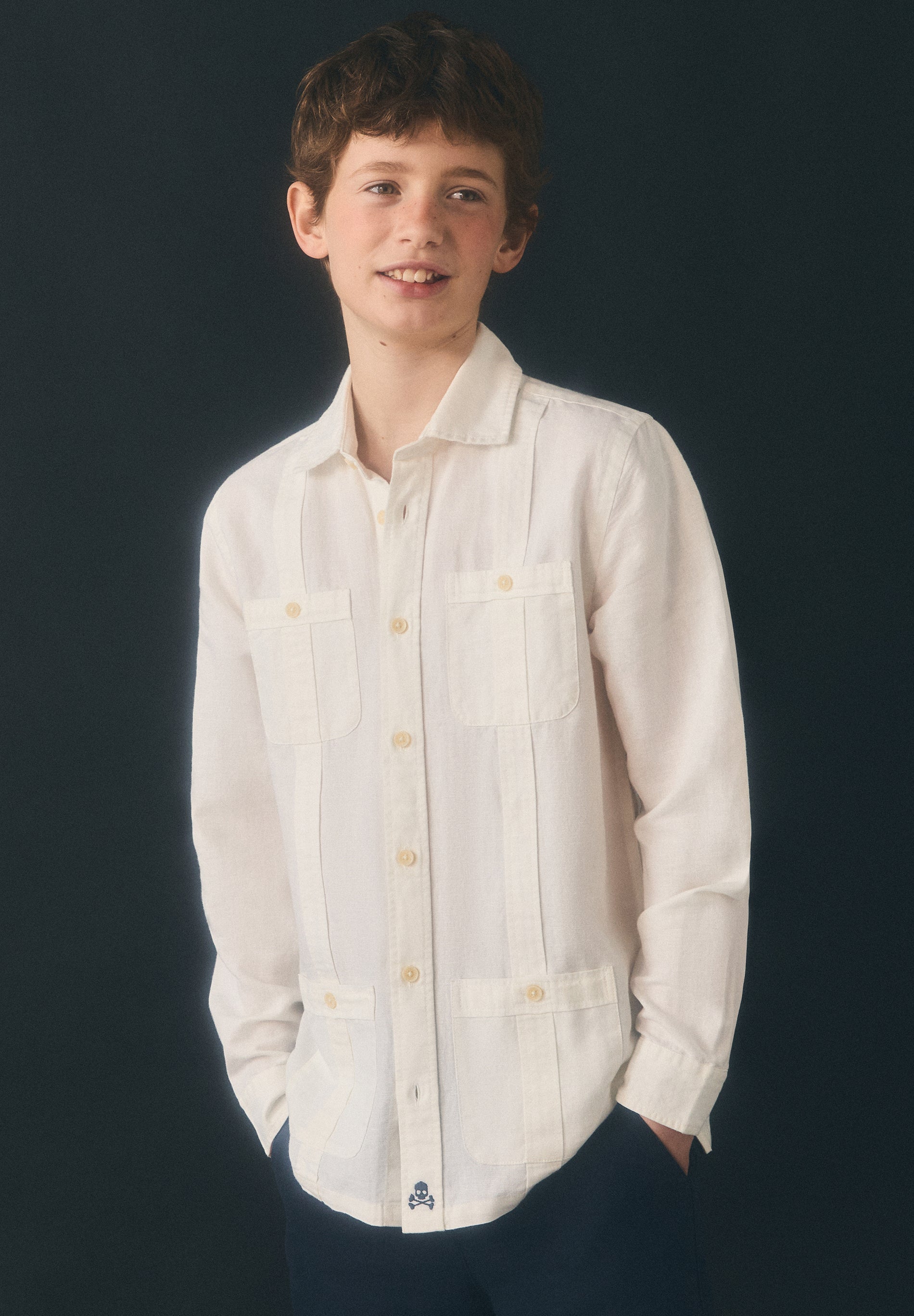 CAMISA GUAYABERA EM LINHO