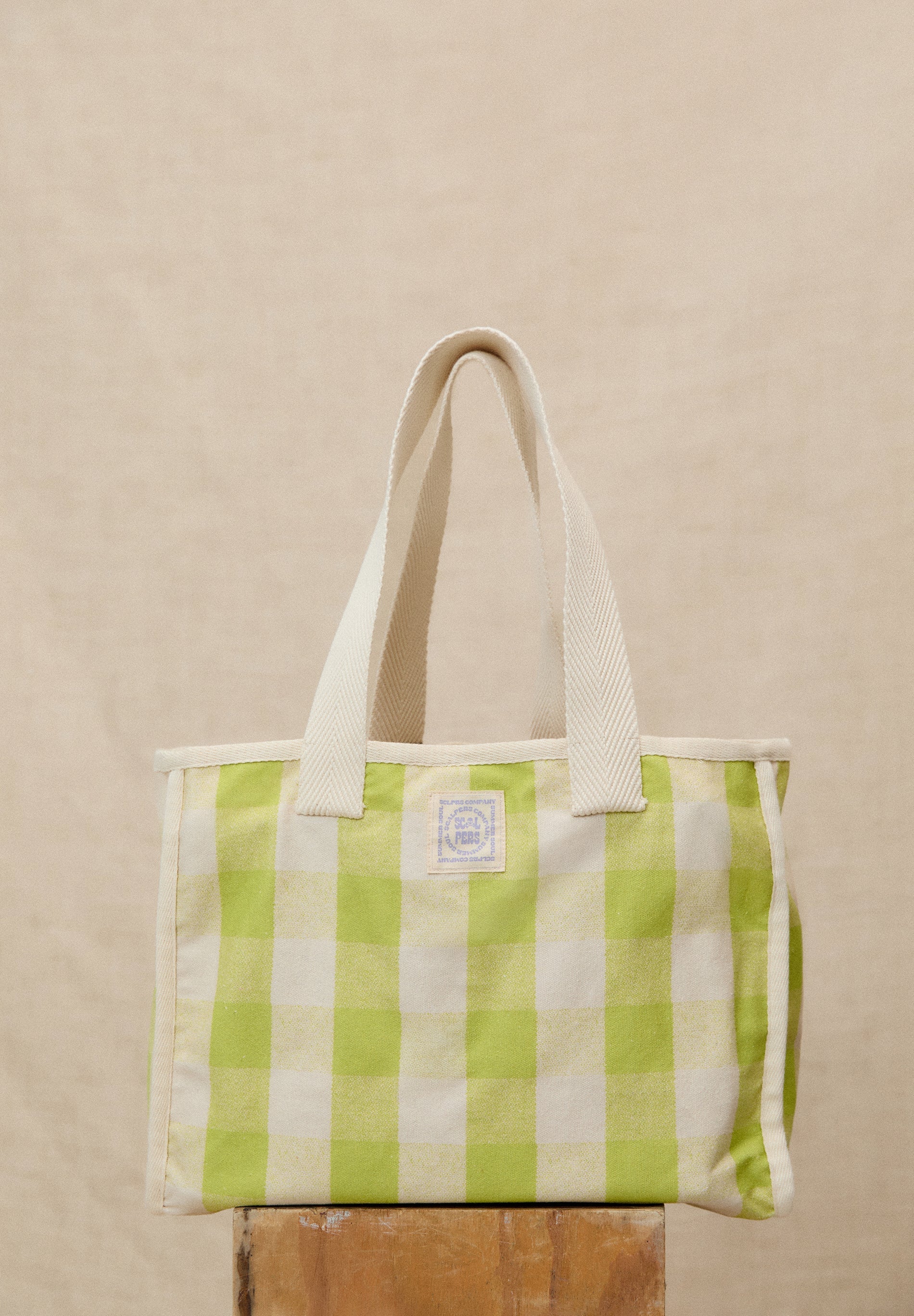 TOTE BAG COM PADRÃO VICHY