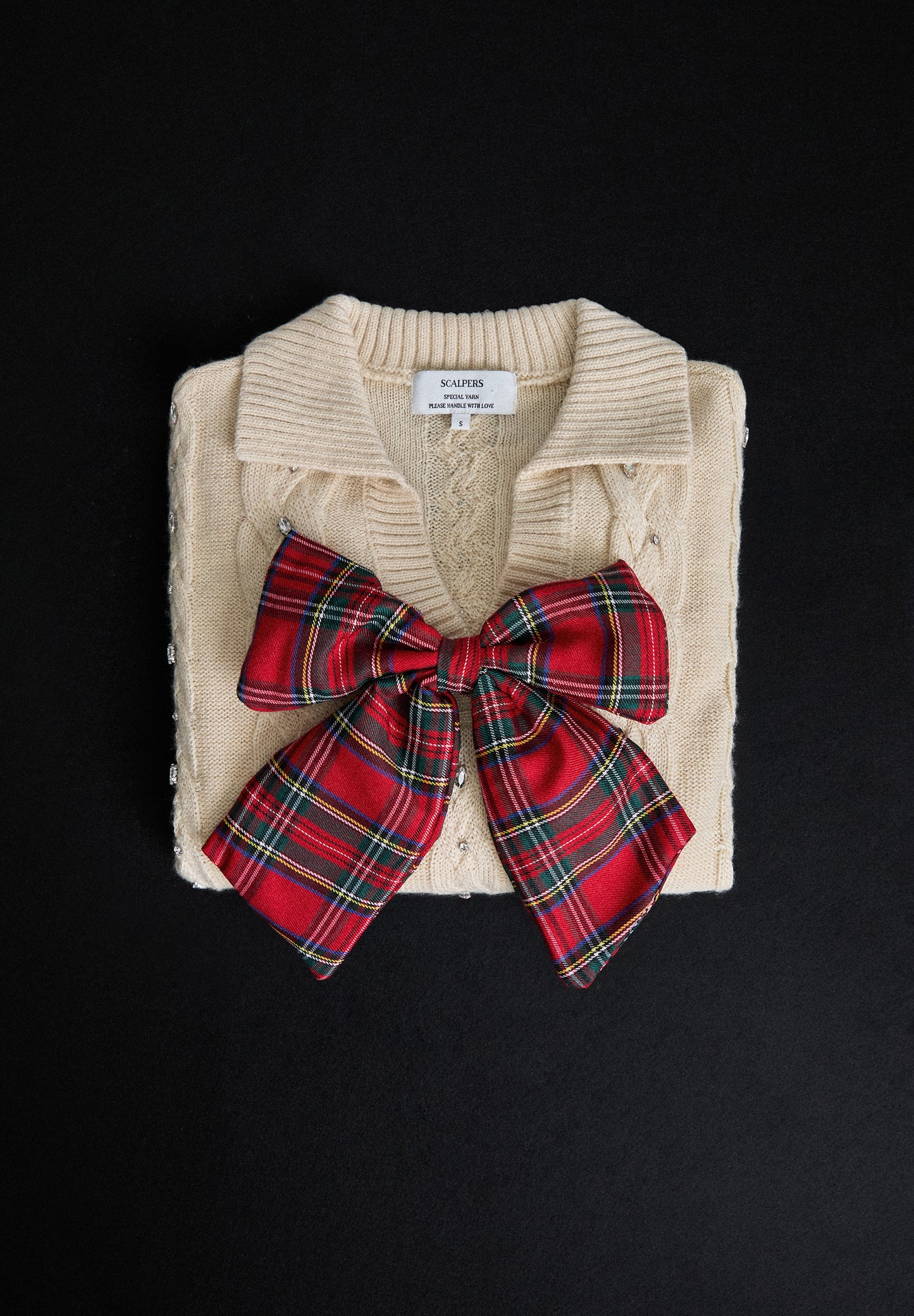 SWEATER CAMISA POLO MALHA DE CABO COM STRASS