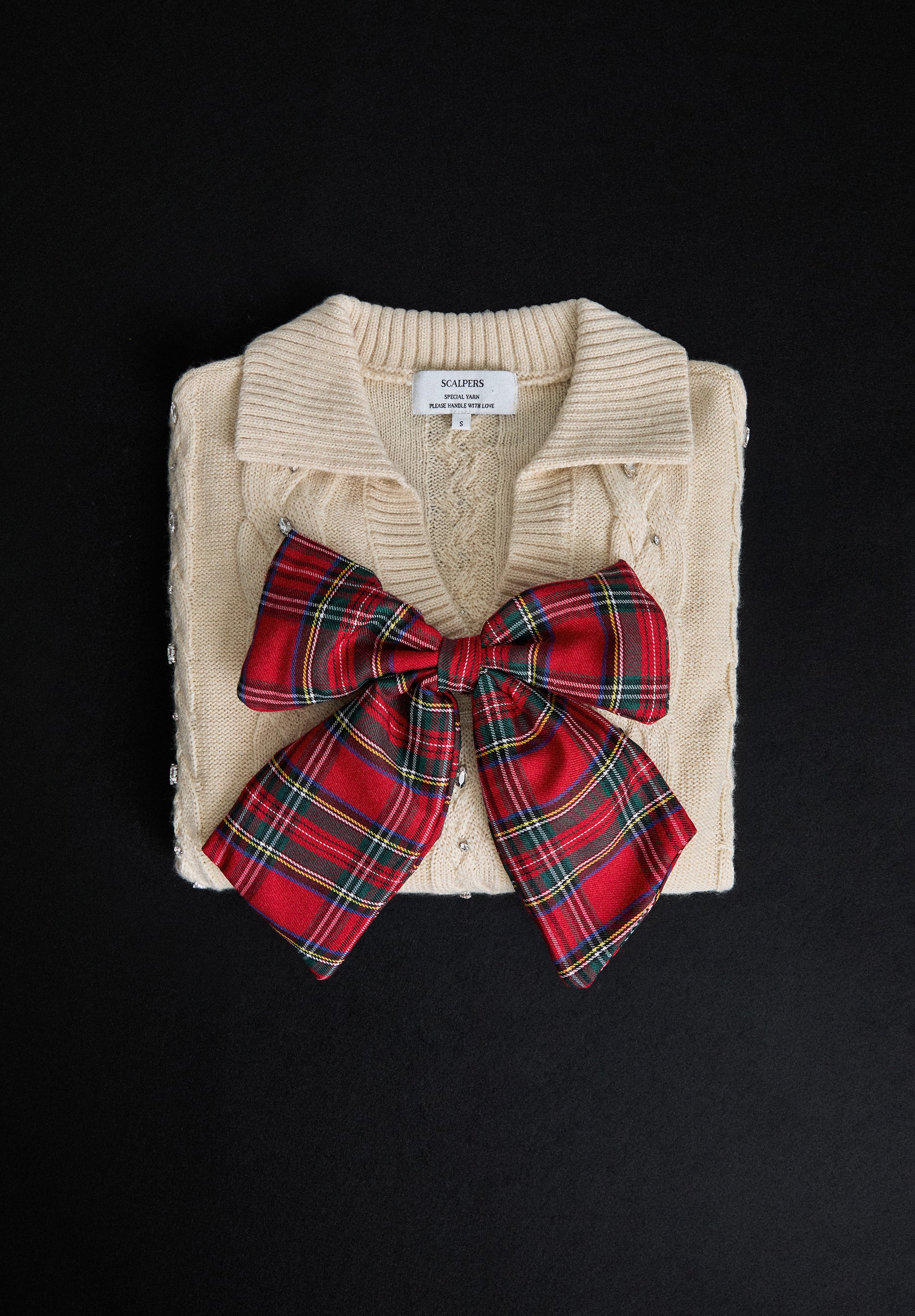 SWEATER CAMISA POLO MALHA DE CABO COM STRASS