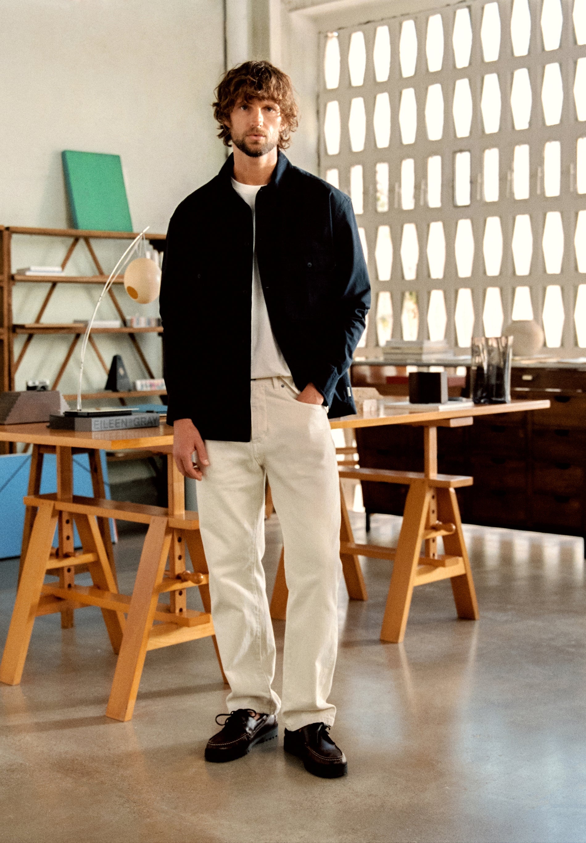 CALÇAS A DIREITO EM ALGODÃO