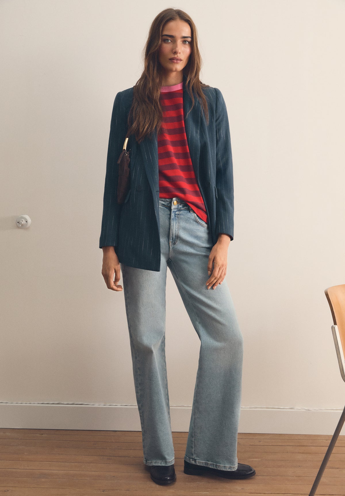 BLAZER ÀS RISCAS COM FIO METALIZADO