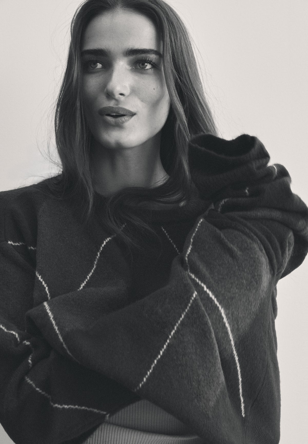 SWEATER COM LÃ TEXTURA DIAMANTE