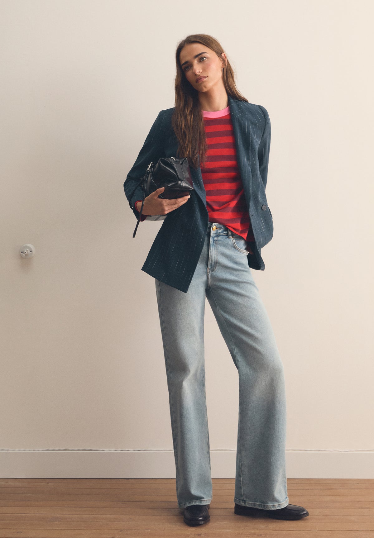 BLAZER ÀS RISCAS COM FIO METALIZADO