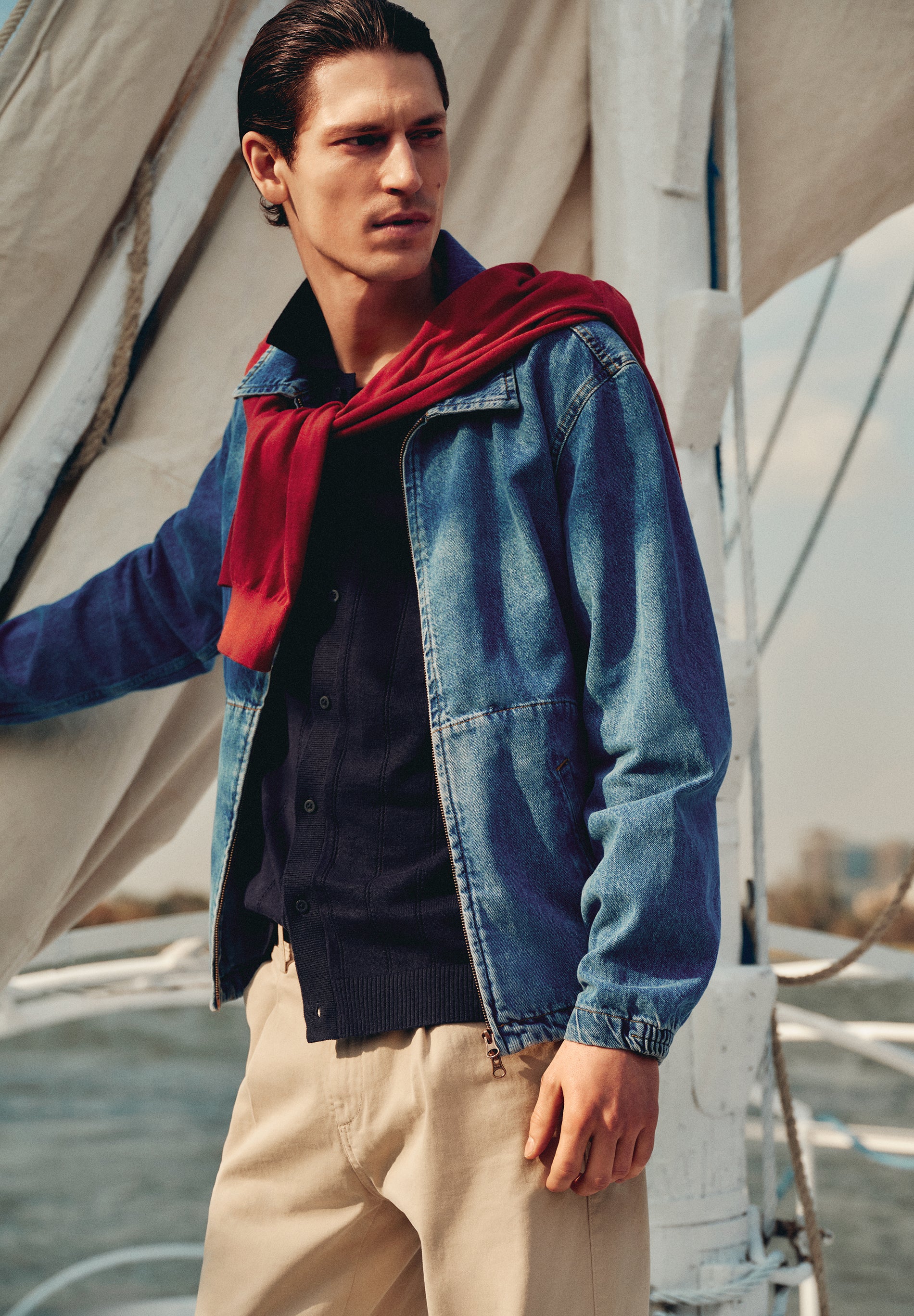 CARDIGAN BOMBER DENIM