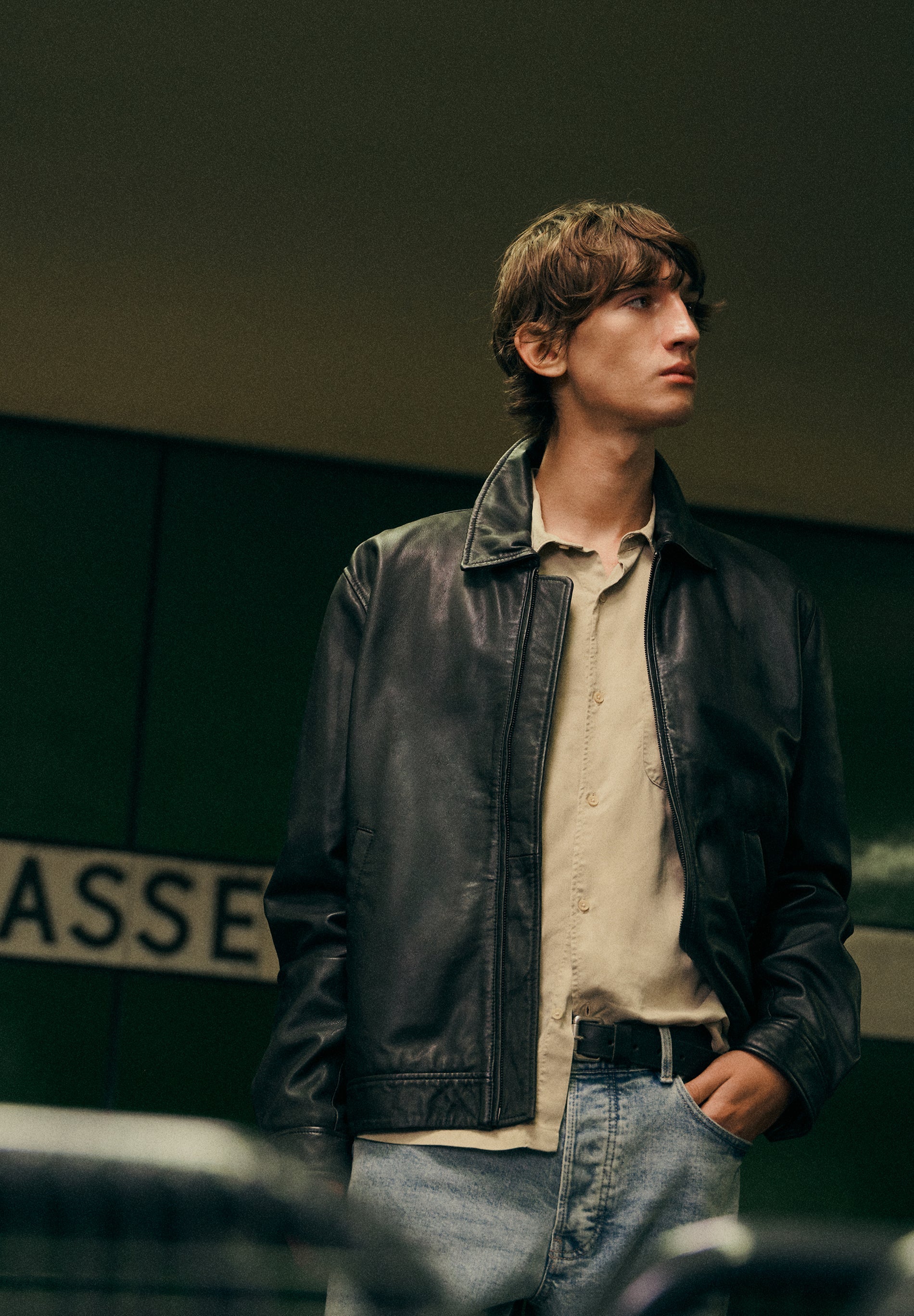 CARDIGAN DE PELE COM GOLA DE CAMISA