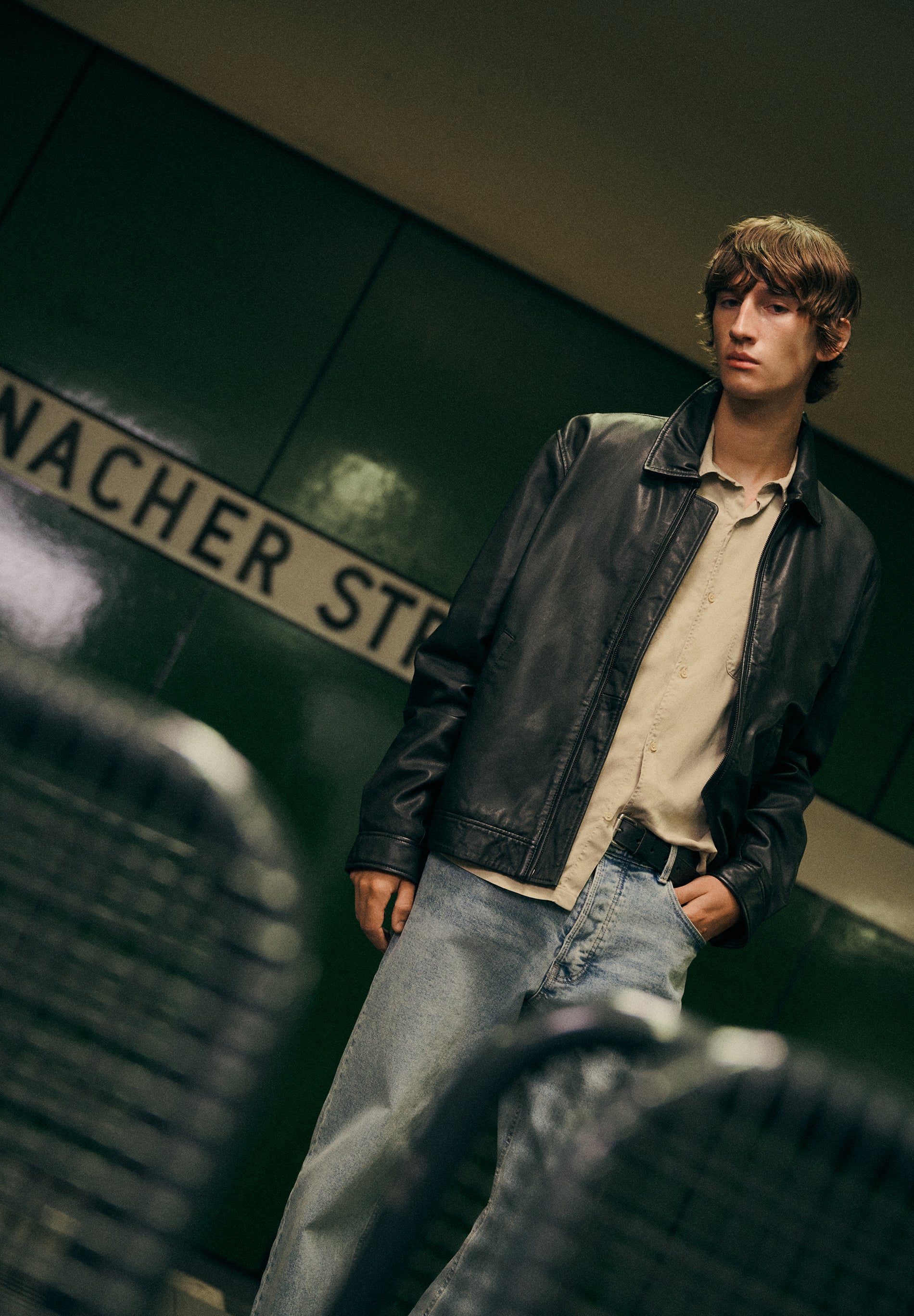 CARDIGAN DE PELE COM GOLA DE CAMISA