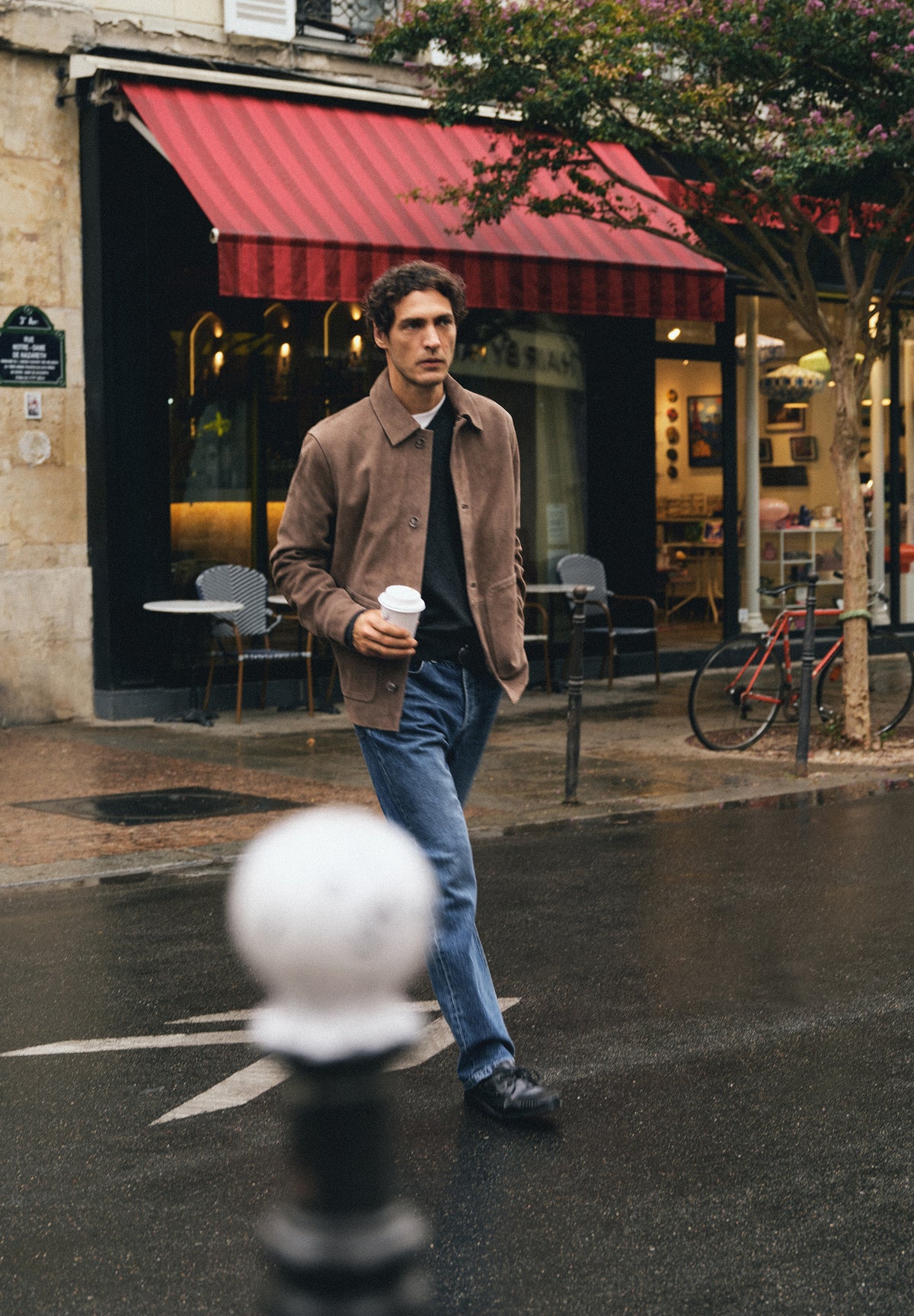 CARDIGAN DE CAMURÇA COM BOLSOS
